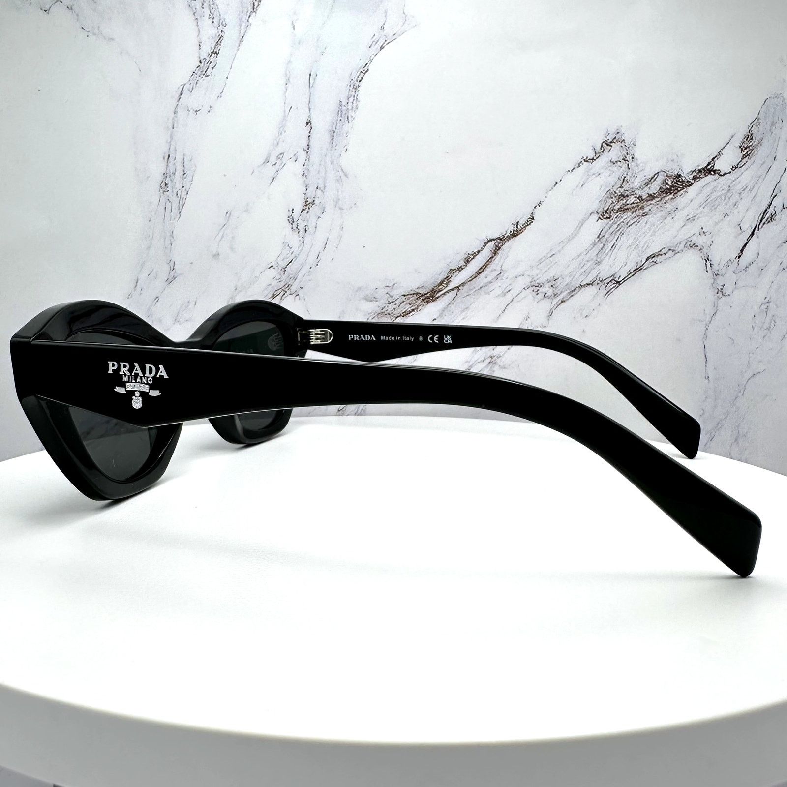 Prada New PRADA Sunglasses Black Butterfly Cat Eye Symbole Logo Size ONE SIZE - 10 Thumbnail