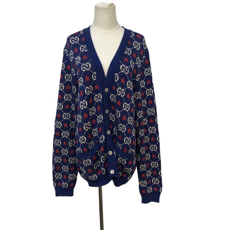 Gucci Gucci GG Star Knit Cardigan Size L Size US L / EU 52-54 / 3 - 1 Thumbnail