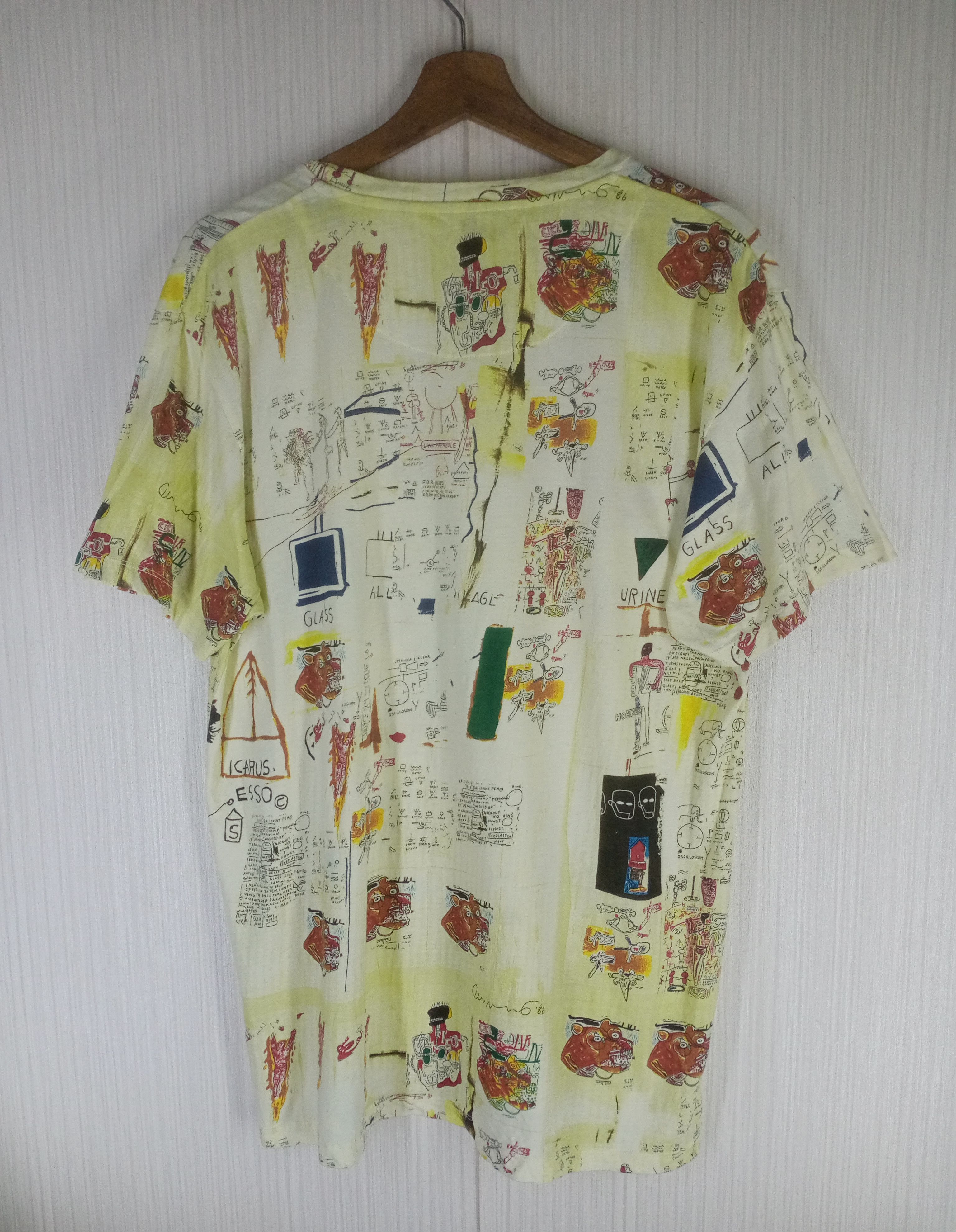 Jean-Michel Basquiat Rare Jean Michael Basquiat Full Print Art Tshirt Size US L / EU 52-54 / 3 - 2 Thumbnail
