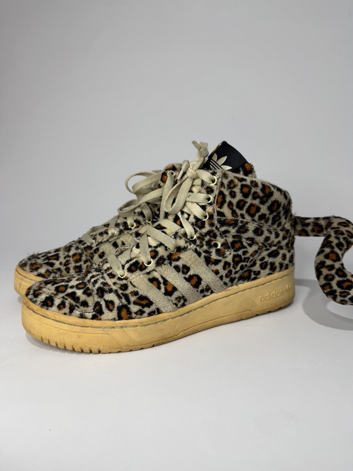 Adidas × Jeremy Scott Adidas Originals JS Instinct Hi Leopard Tail Sneakers Size US 8 / EU 41 - 2 Thumbnail