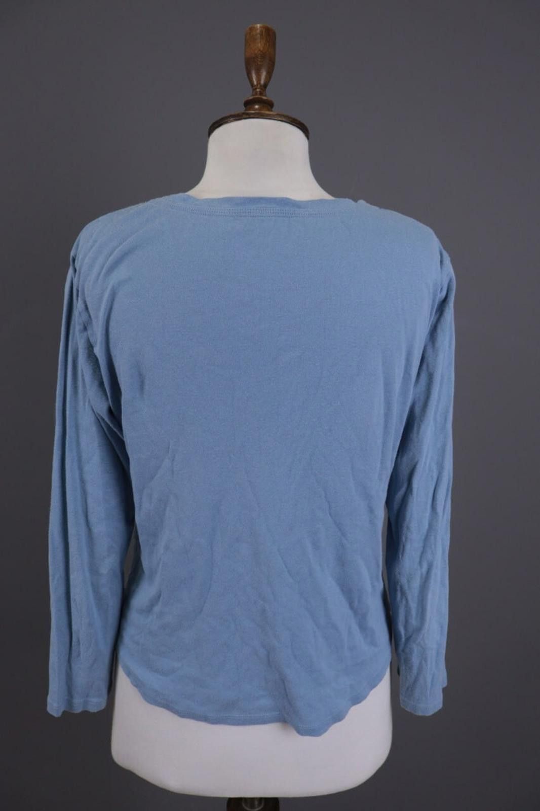 Lauren Ralph Lauren Lauren Ralph Lauren Blue Henley Summer Blouse Shirt L Size L / US 10 / IT 46 - 7 Thumbnail