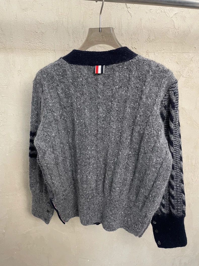 Thom Browne Thom Browne size2 Gray and blue woolen marie capes Size US M / EU 48-50 / 2 - 4 Thumbnail