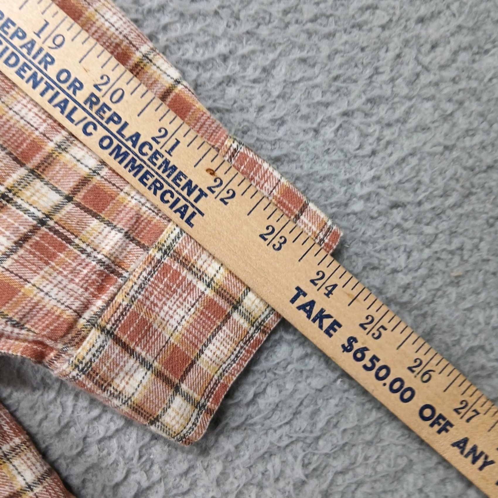 Vintage Big Rock Canyon Shirt Plaid Flannel Long Sleeve Cotton Brown Tan Men's 3XL Size US XXL / EU 58 / 5 - 6 Thumbnail