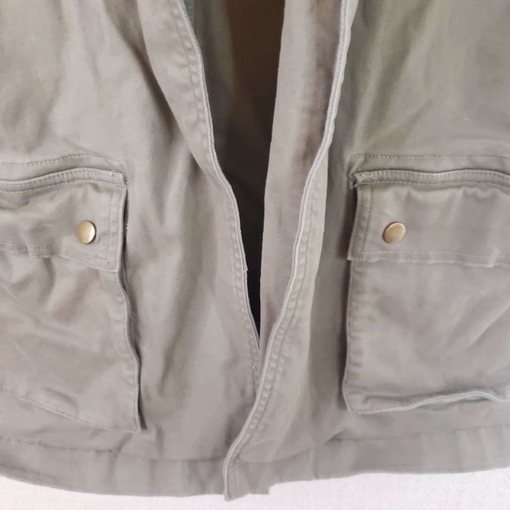 Lucky Brand Lucky Brand Women's S Army Green Barn Short Jacket Pockets No Buttons Or Zipper Size 28" / US 6 / IT 42 - 7 Thumbnail