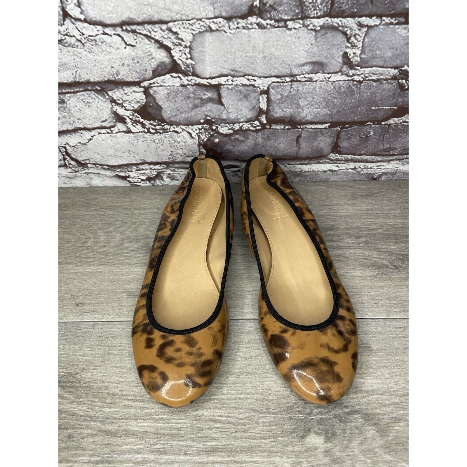 J.Crew J. Crew Caramel Animal Print Patent Leather Ballet Flats Wom Size US 9 / IT 39 - 18 Thumbnail