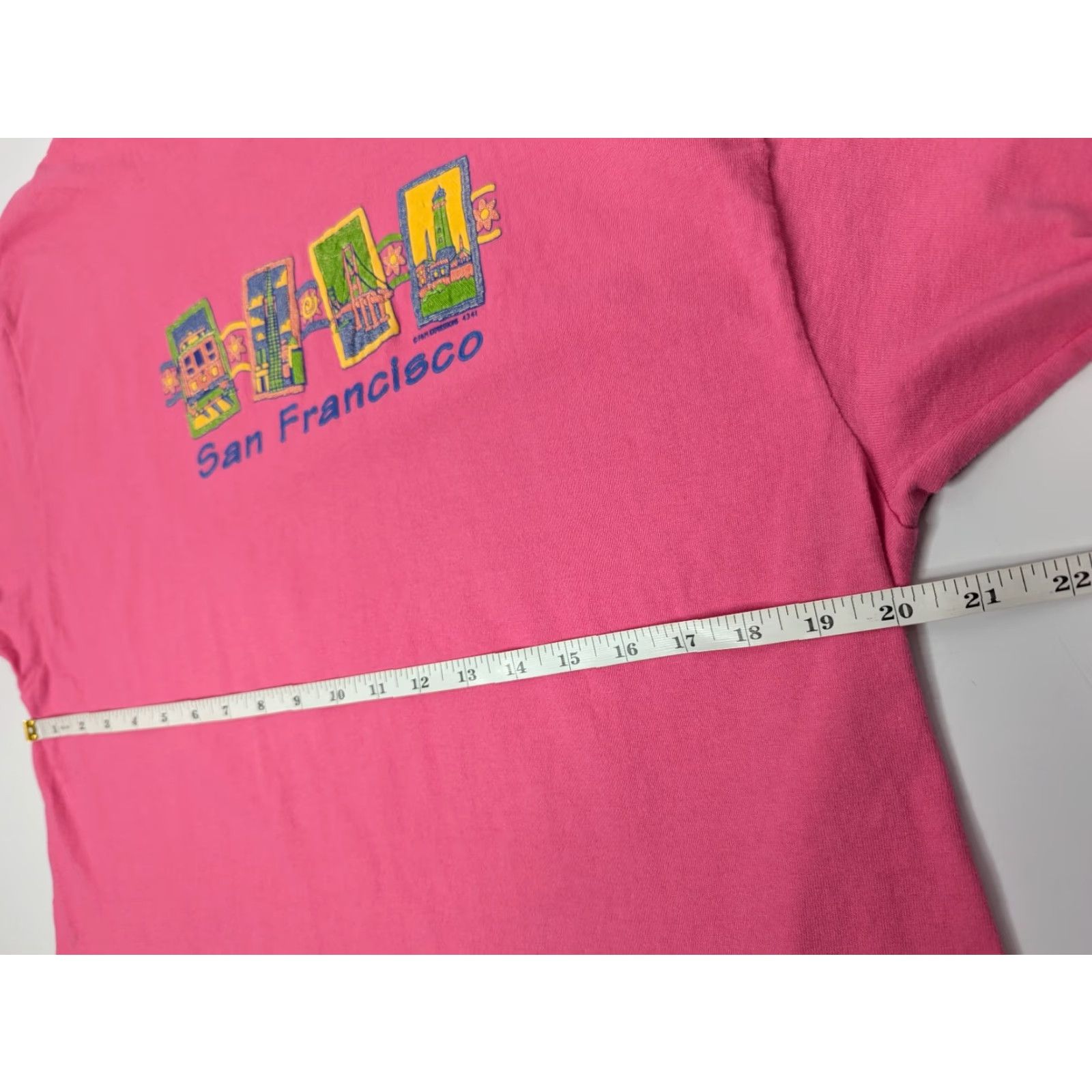 Hanes VINTAGE Hanes Beefy T-Shirt Mens XL Pink Cotton Single Stitch Crew Neck Short Sleeve San Francisco Size US XL / EU 56 / 4 - 6 Thumbnail