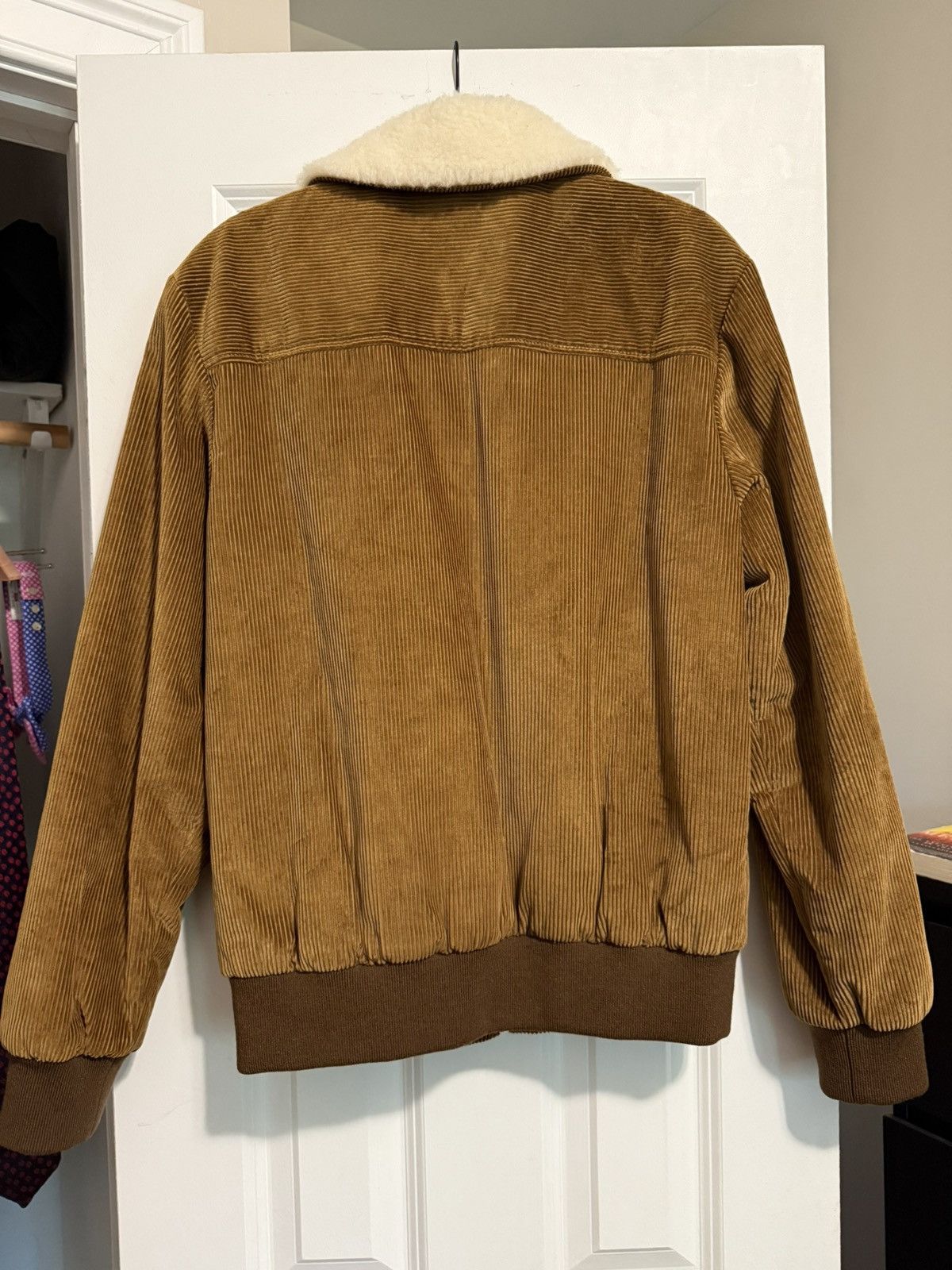 A.P.C. A.P.C. Corduroy Bomber Jacket with Genuine Shearling Collar Size US XS / EU 42 / 0 - 3 Thumbnail