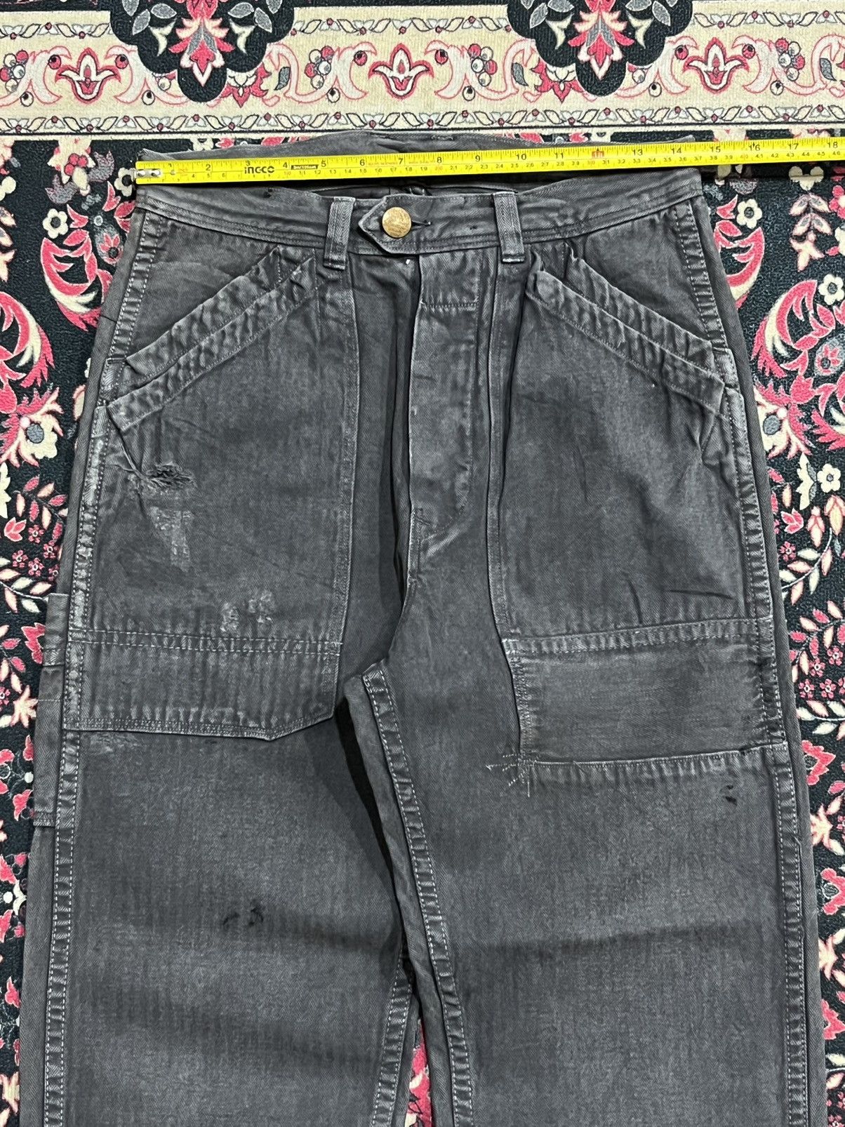 Carhartt Vintage Japan RNA Inc. Grey Carpenter Distressed Pocket Pant Size US 28 / EU 44 - 13 Thumbnail
