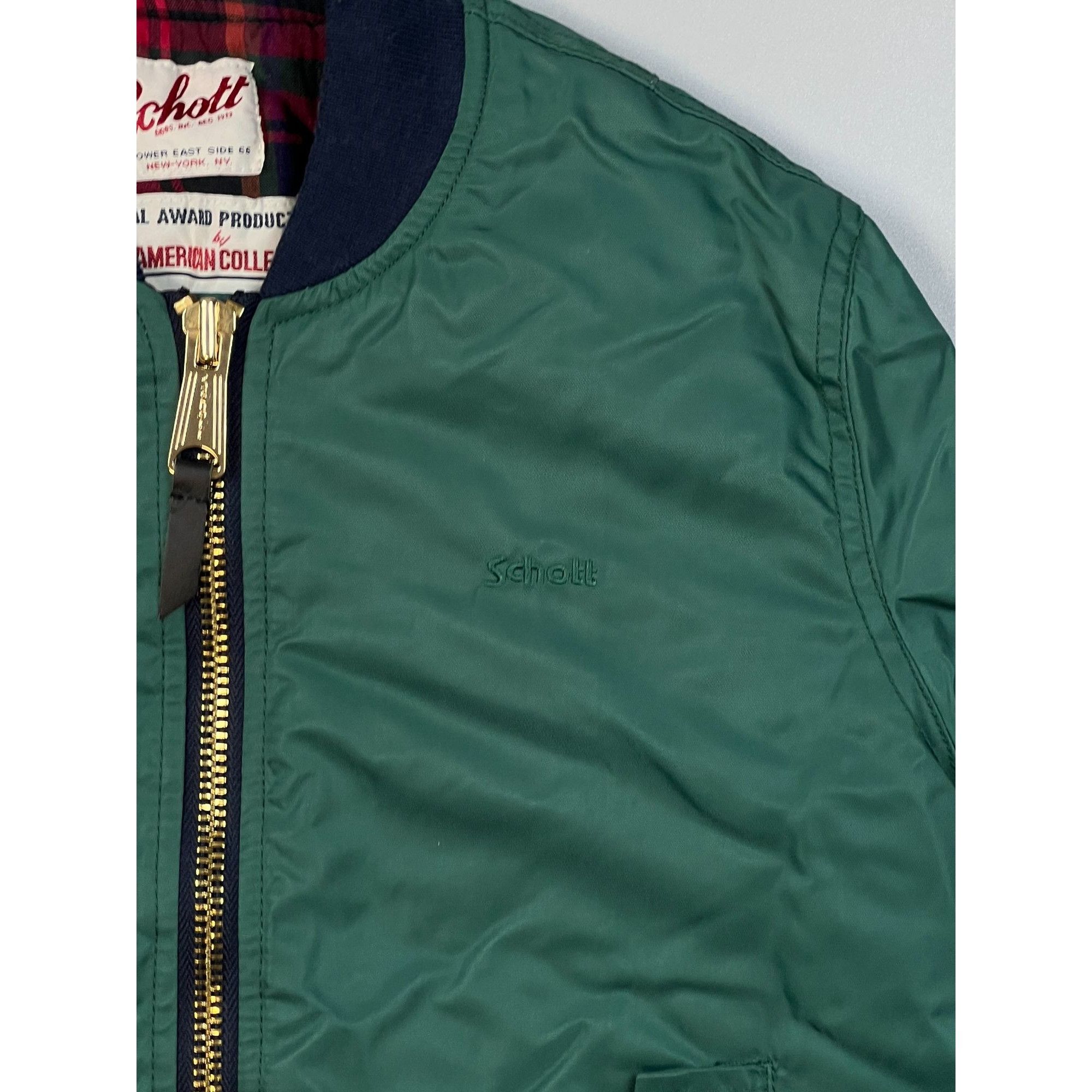 Schott Schott NYC Nylon Bomber Jacket (Y0665) Size S / US 4 / IT 40 - 2 Thumbnail