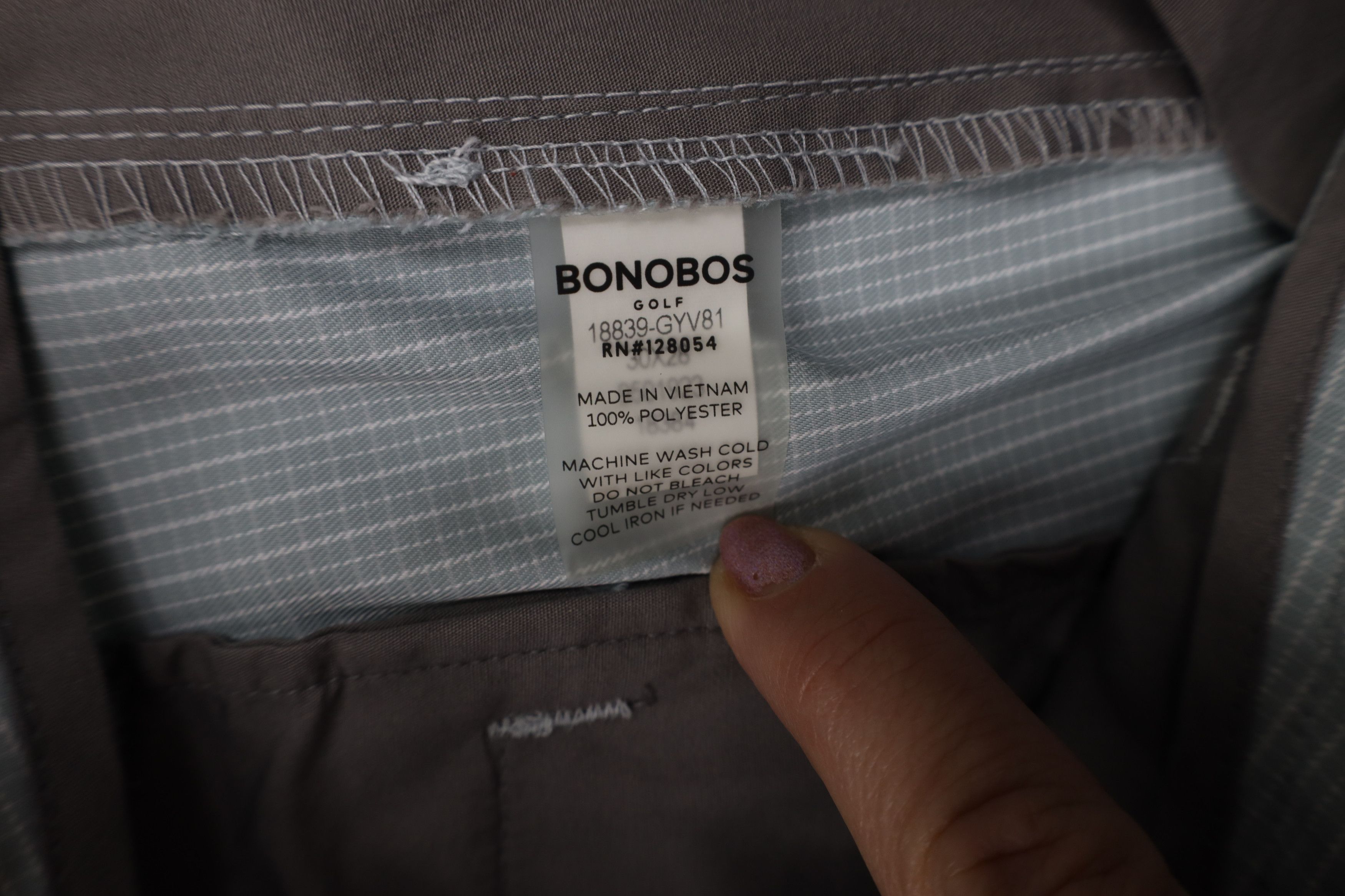 Bonobos Bonobos Golf Tailored Golfing Chino Pants Plaid Polyester Size US 30 / EU 46 - 7 Thumbnail
