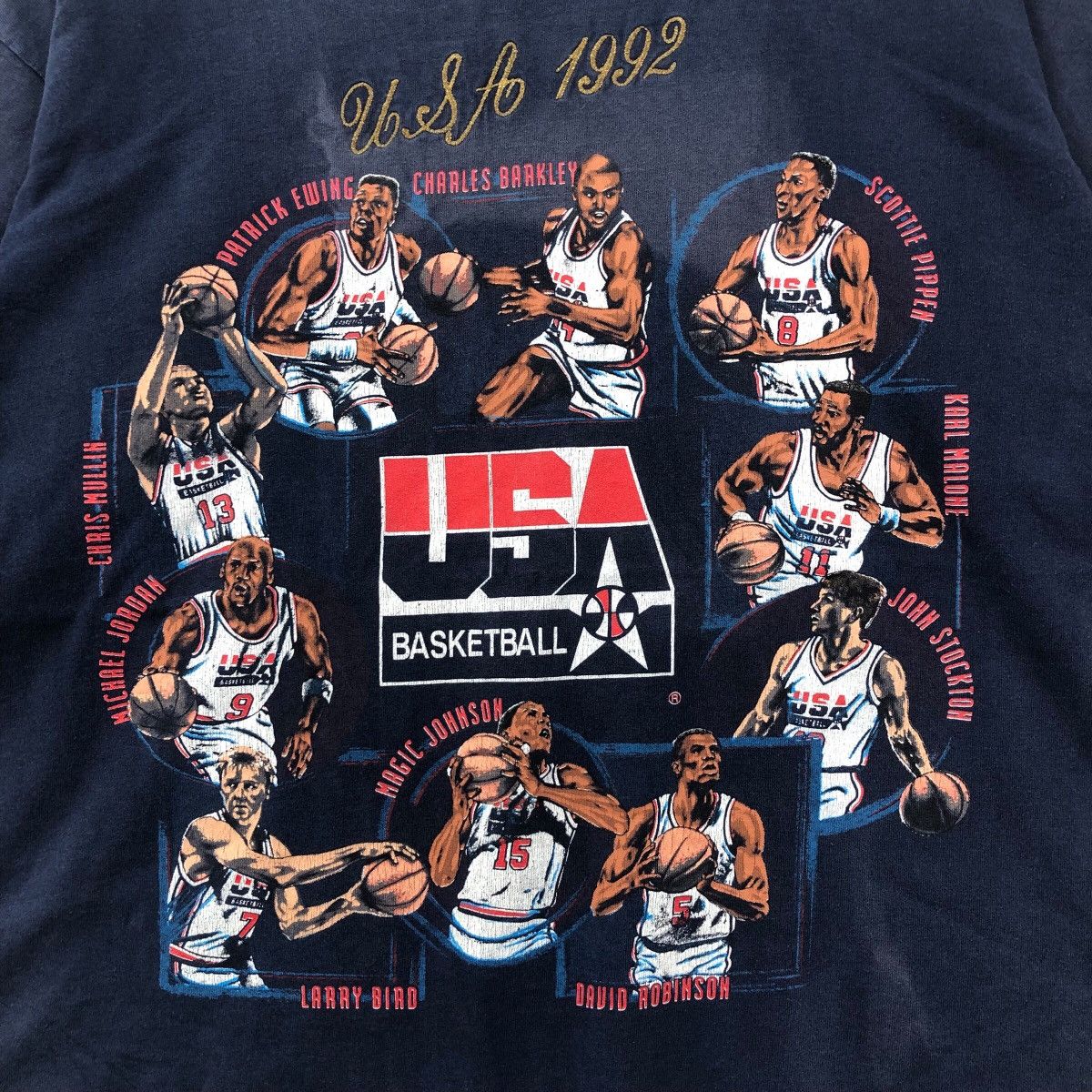 Vintage Vintage 1992 USA BASKETBALL Team T Shirt Michael Jordan Size US L / EU 52-54 / 3 - 3 Thumbnail