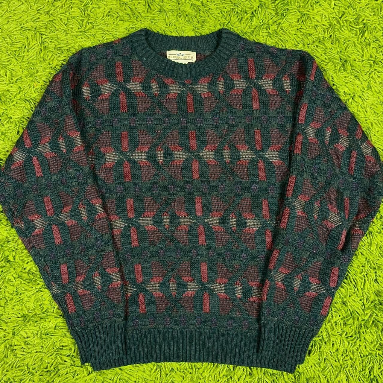 Vintage Vintage Grandpa Core Geometric Pattern Crewneck Sweater Size US M / EU 48-50 / 2 - 1 Thumbnail