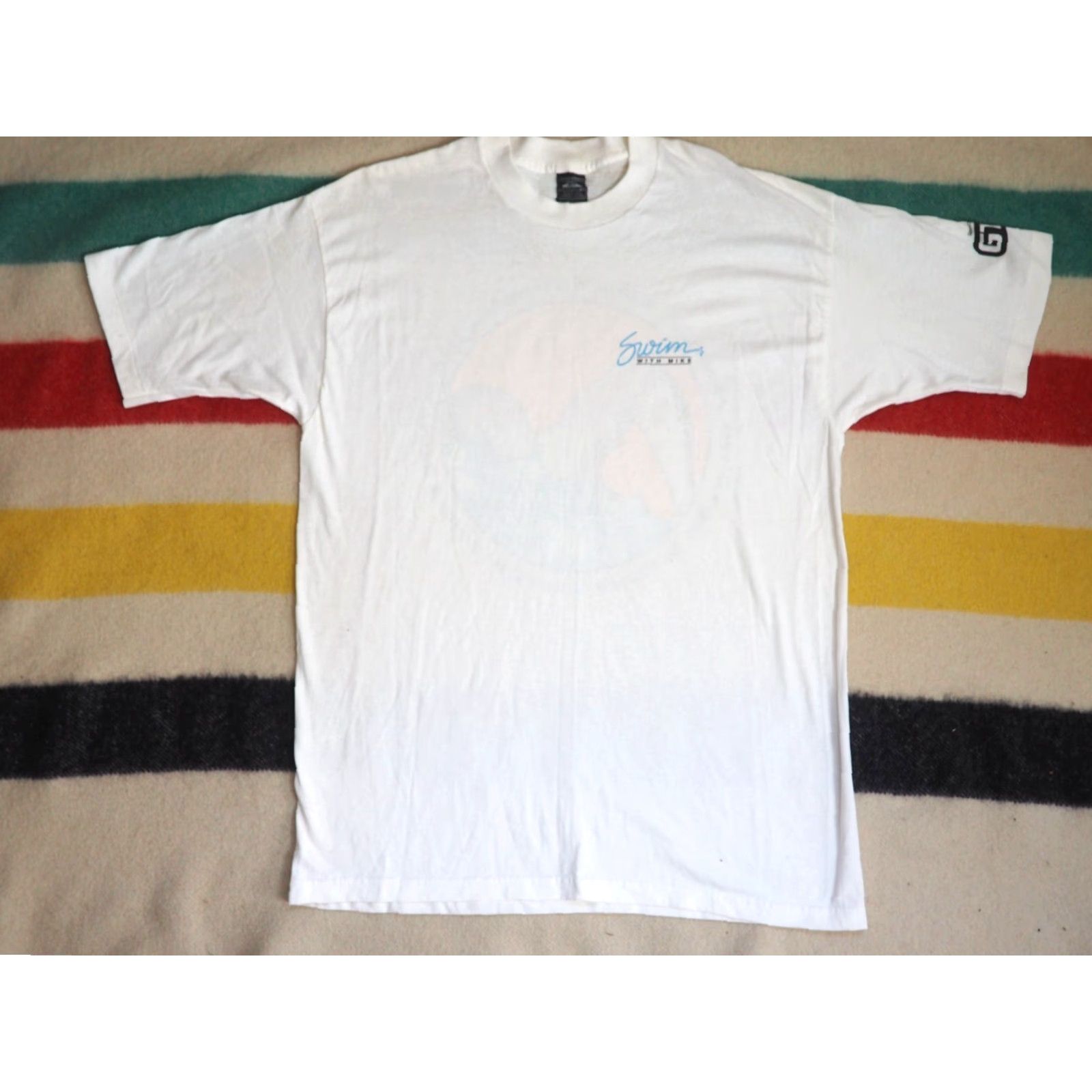 Quiksilver VTG 90s Quiksilver USC Olympic Swim Stadium Phelps White Surf Tee T-Shirt Mens L Size US L / EU 52-54 / 3 - 2 Thumbnail