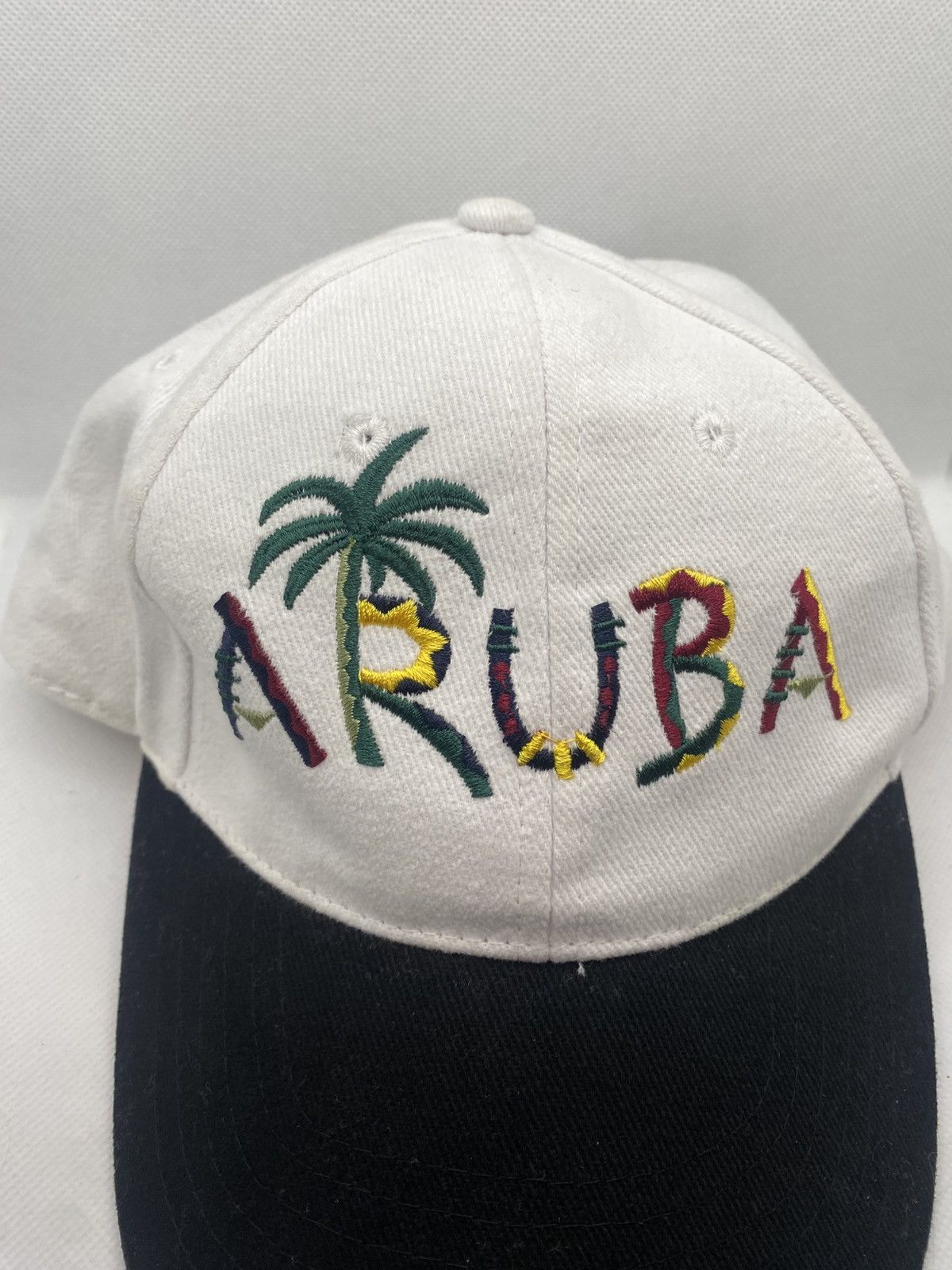 Other ARUBA White and Black Baseball Cap with Colorful Embroidery Size ONE SIZE - 2 Thumbnail