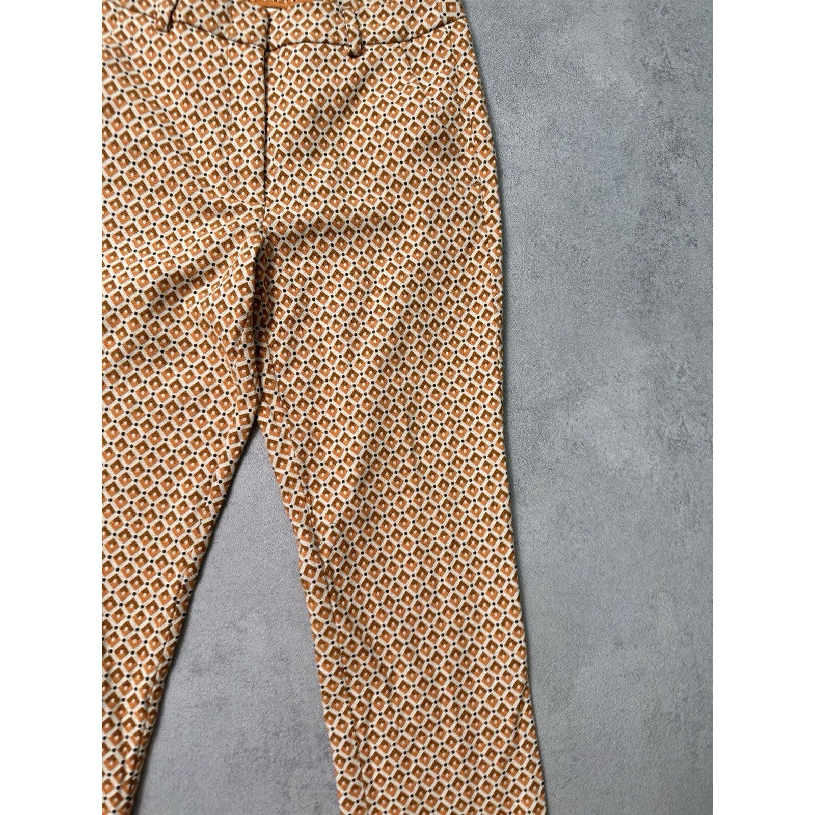 Weekend Max Mara WEEKEND MAX MARA Orange Patterned Papaya Trousers Size 26" / US 2 / IT 38 - 10 Thumbnail