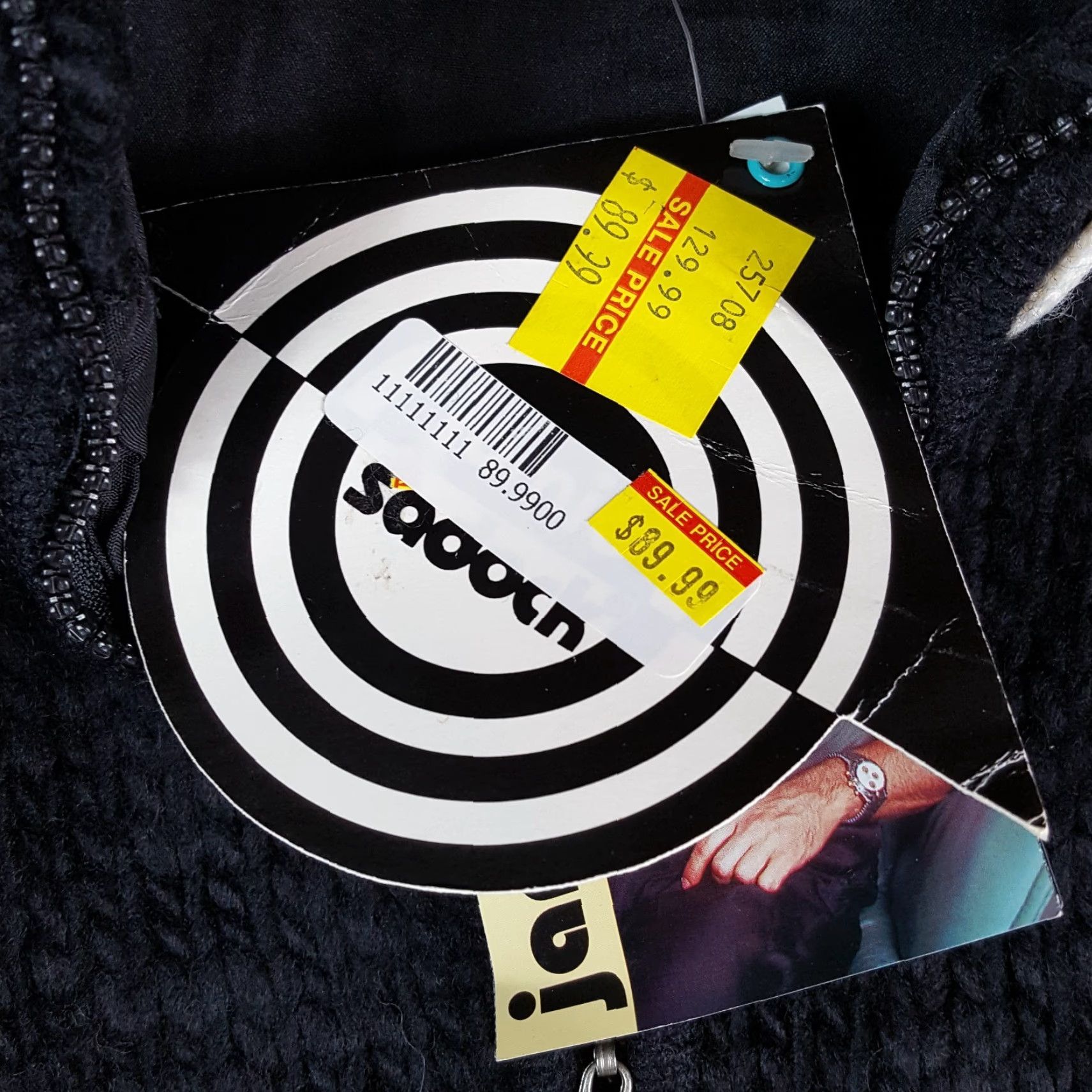 Vintage Y2K Black Wool Blend Oversized Zip Up Women's Size M Black Knit Pocket Sweater Size M / US 6-8 / IT 42-44 - 7 Thumbnail