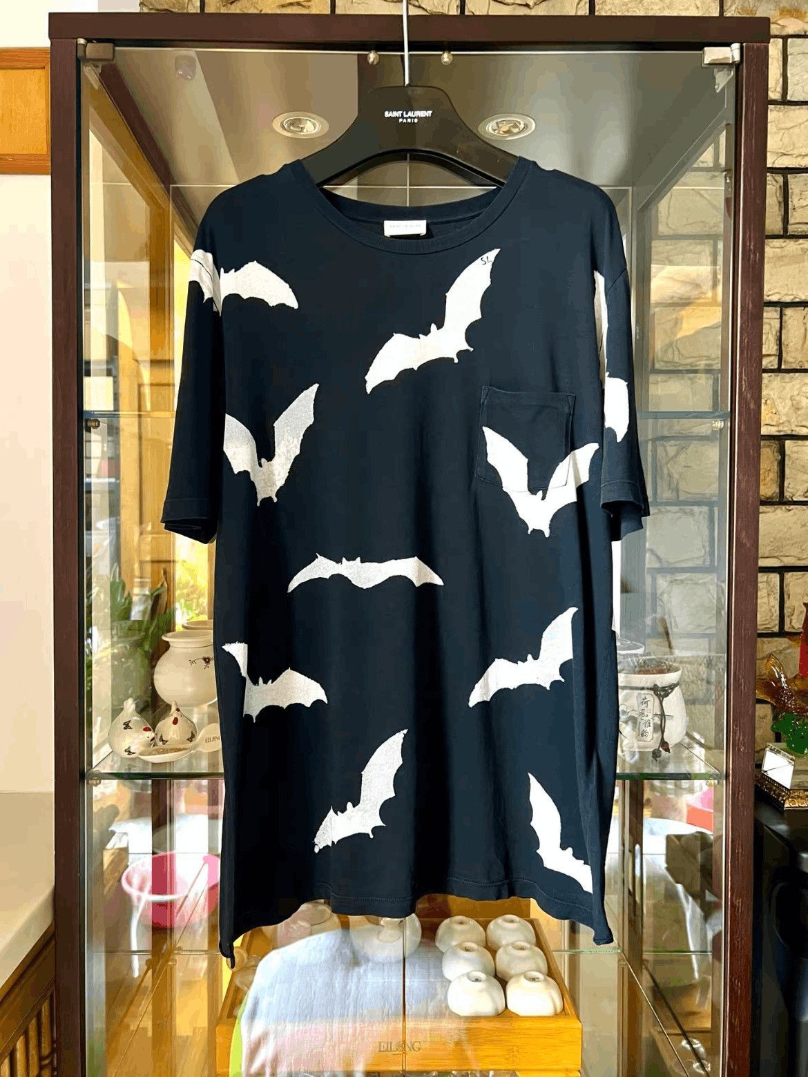 Saint Laurent Paris Saint Laurent Paris 19SS Bat Pattern Tee-2507 Size US S / EU 44-46 / 1 - 6 Thumbnail