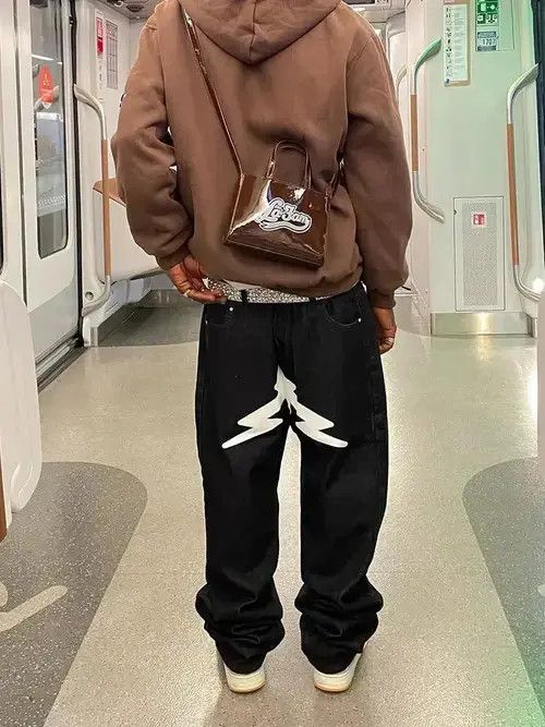 Japanese Brand Black Star Print Jeans Size US 34 / EU 50 - 5 Thumbnail