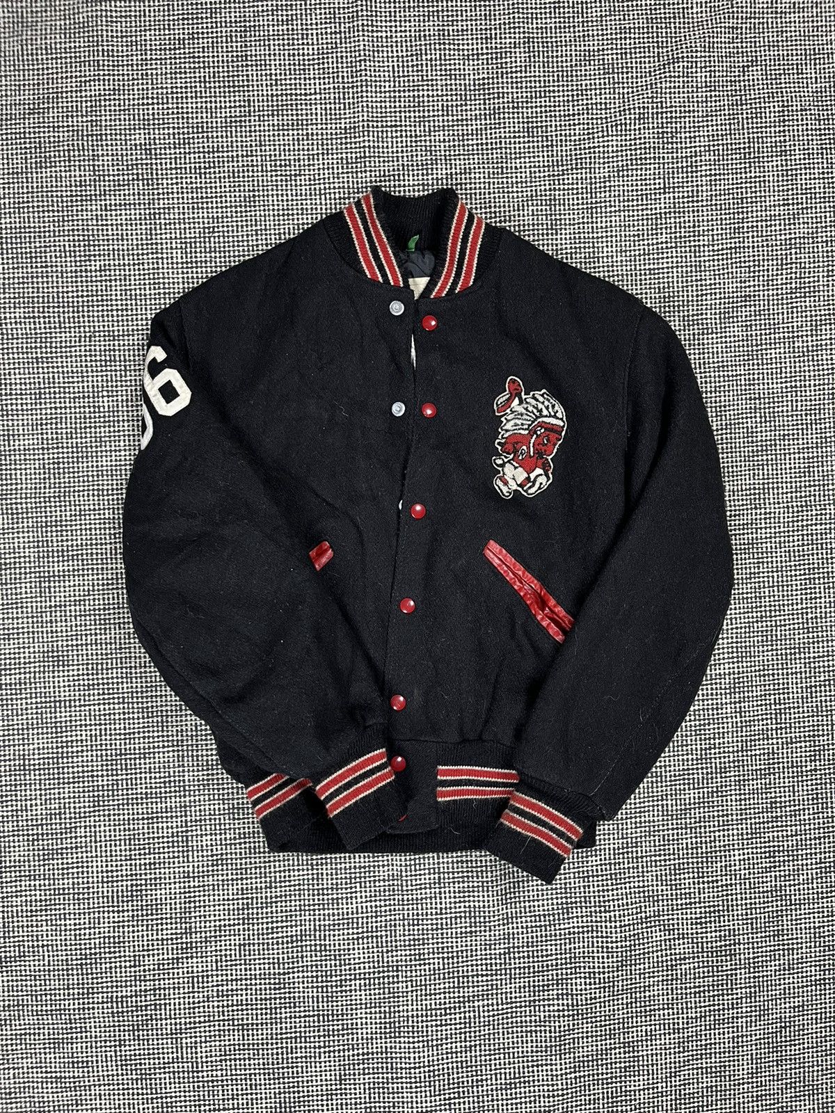 Delong × Vintage 80s DeLong Rittman Indians letterman varsity jacket wool Size US S / EU 44-46 / 1 - 2 Thumbnail