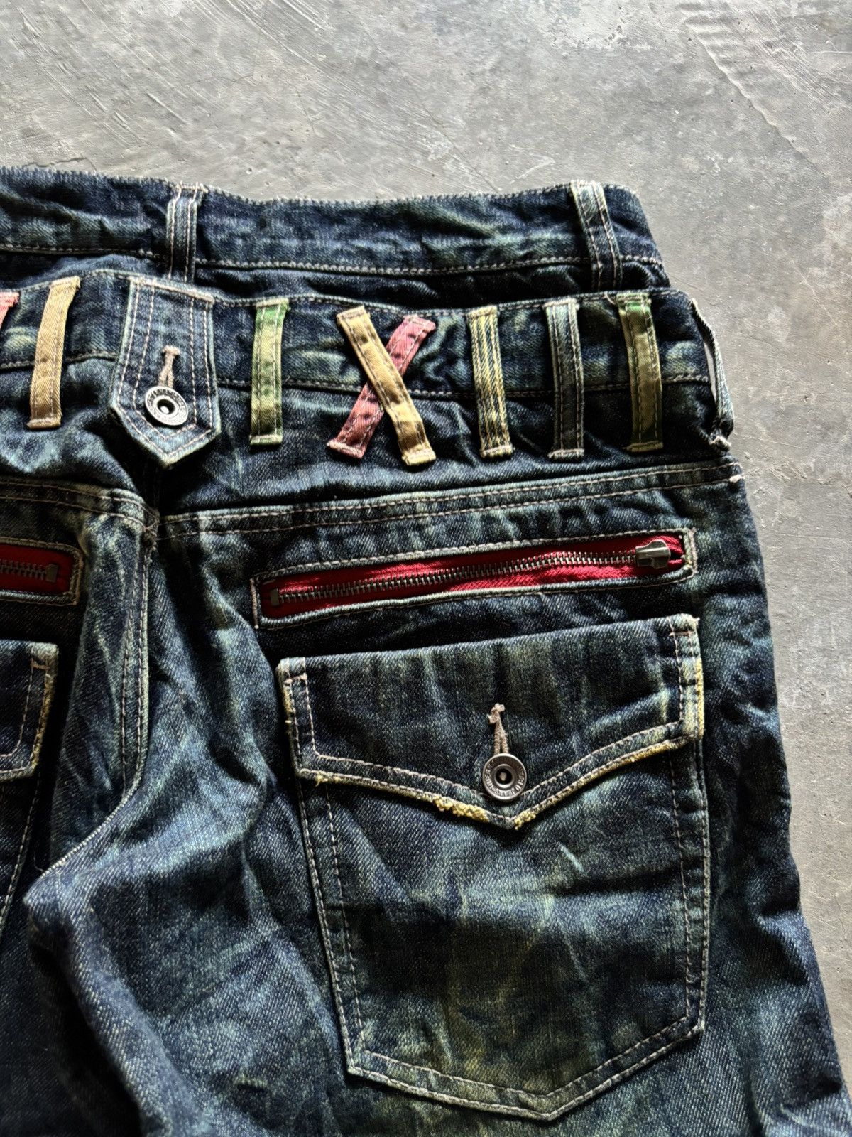 Hysteric Glamour ANTFUI double waist japanese rusty crazy sick washed punk Size US 30 / EU 46 - 15 Thumbnail