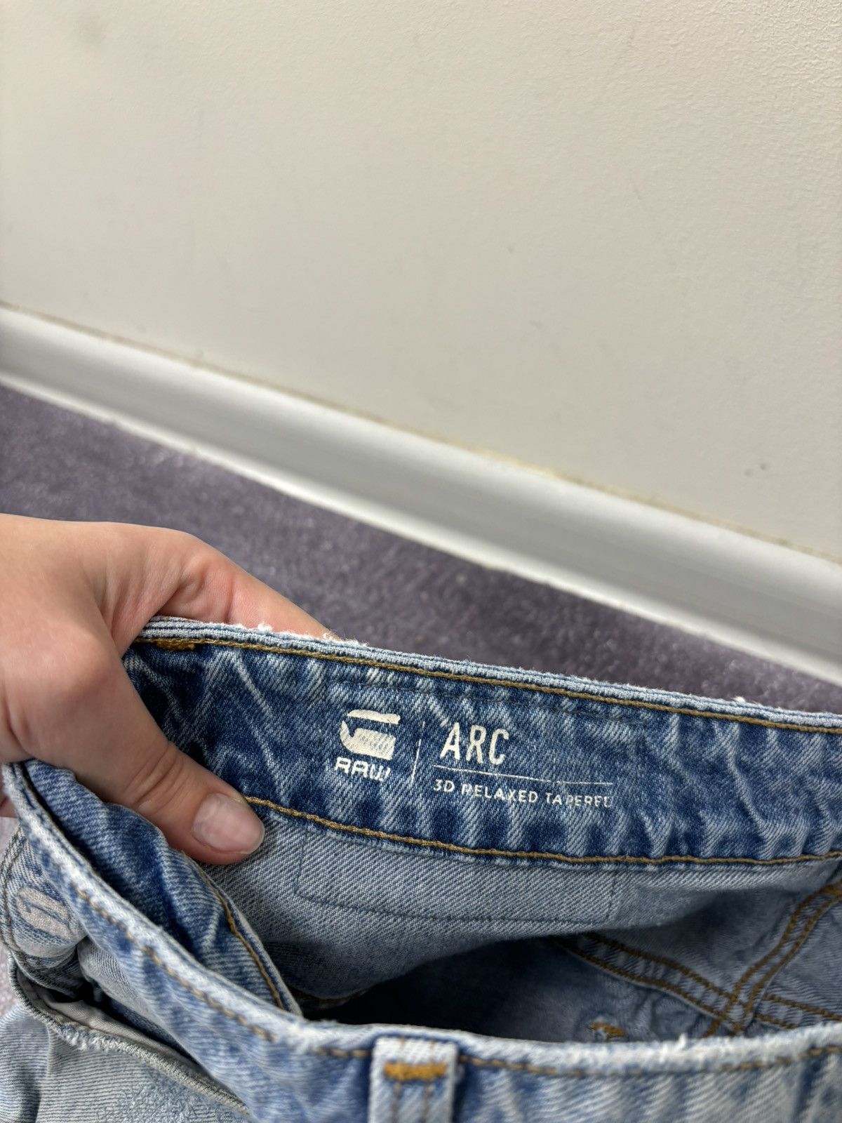 G-Star Vintage G-Star Raw Restored Arc Relaxed Tapered Denim Jeans Size US 32 / EU 48 - 10 Thumbnail