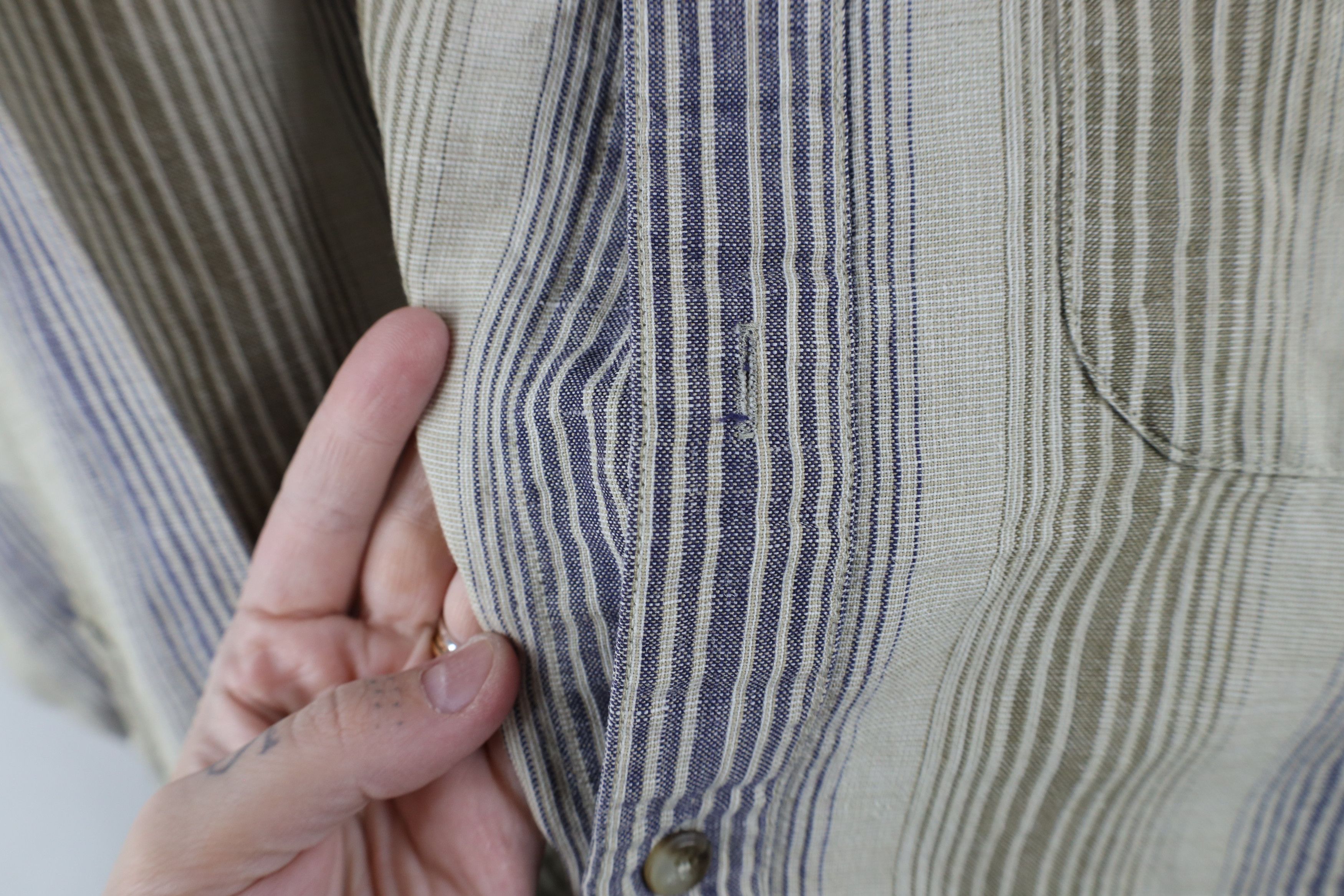 Vintage Vintage 90s Streetwear Baggy Fit Striped Button Down Shirt Size US M / EU 48-50 / 2 - 4 Thumbnail