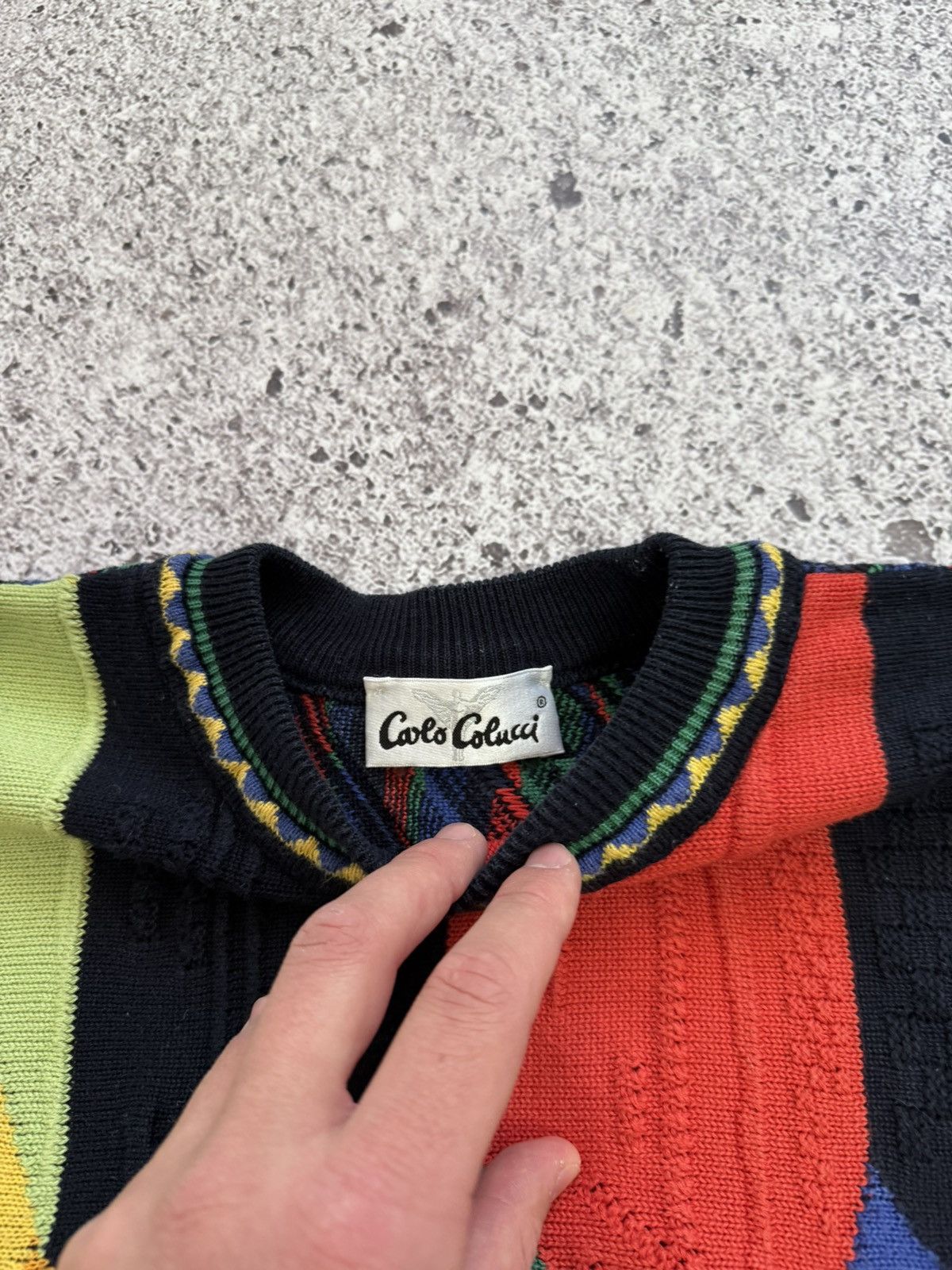 Carlo Colucci × Designer × Japanese Brand Vintage 1990’s Carlo Colucci Japanese Sweater Coogi Style Size US XL / EU 56 / 4 - 9 Thumbnail