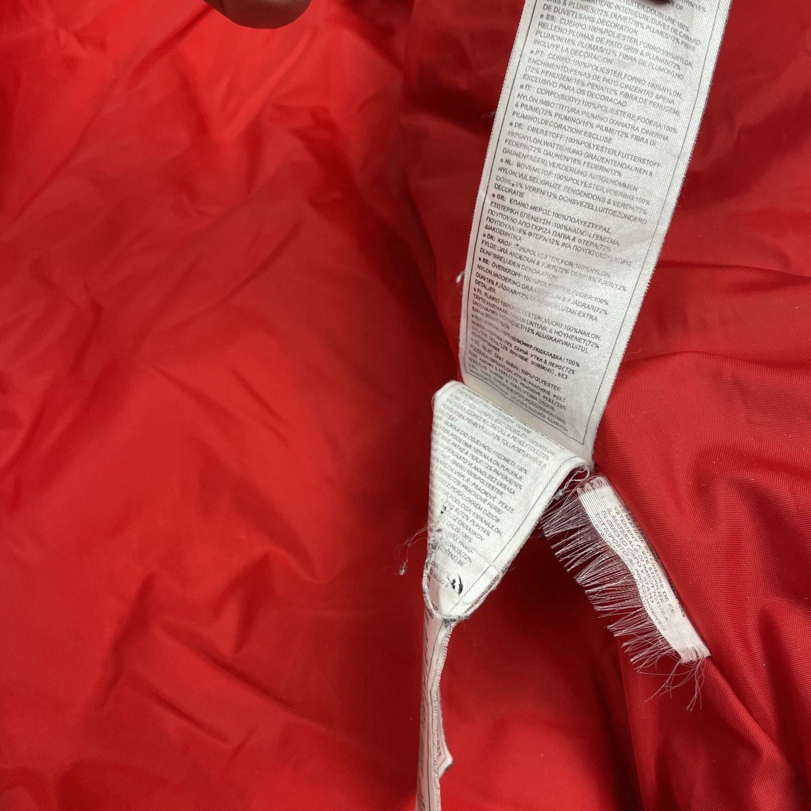 Nike × Vintage Nike Women's Red Embroidered Swoosh Full Zip Puffer Jacket M Size M / US 6-8 / IT 42-44 - 15 Thumbnail