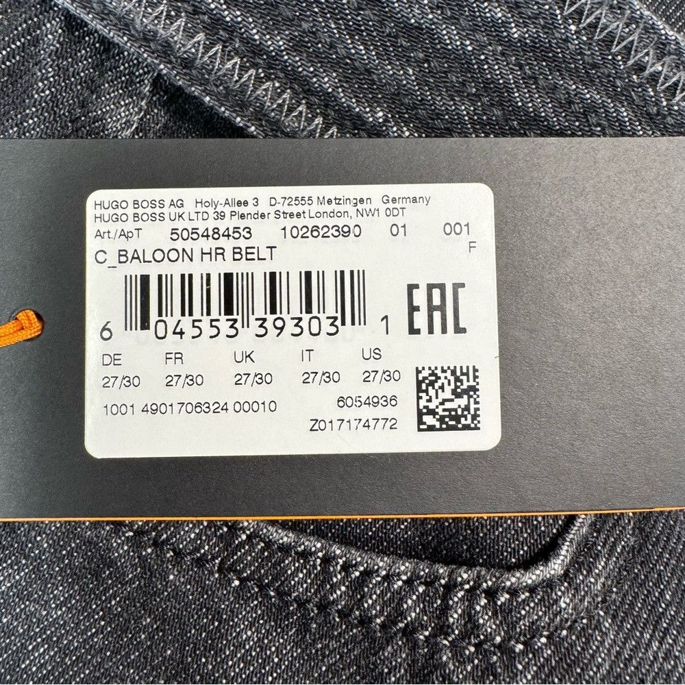 Hugo Boss NWT New Hugo Boss Balloon-leg Jeans In Black Rigid Denim Wi Size 27" / US 4 / IT 40 - 7 Thumbnail