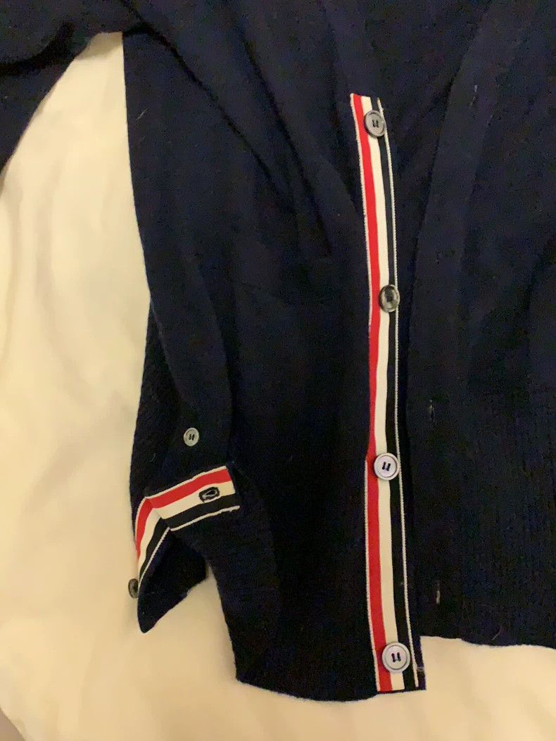 Thom Browne Thom Browne Blue and black pure cashmere sweater Size US L / EU 52-54 / 3 - 3 Thumbnail