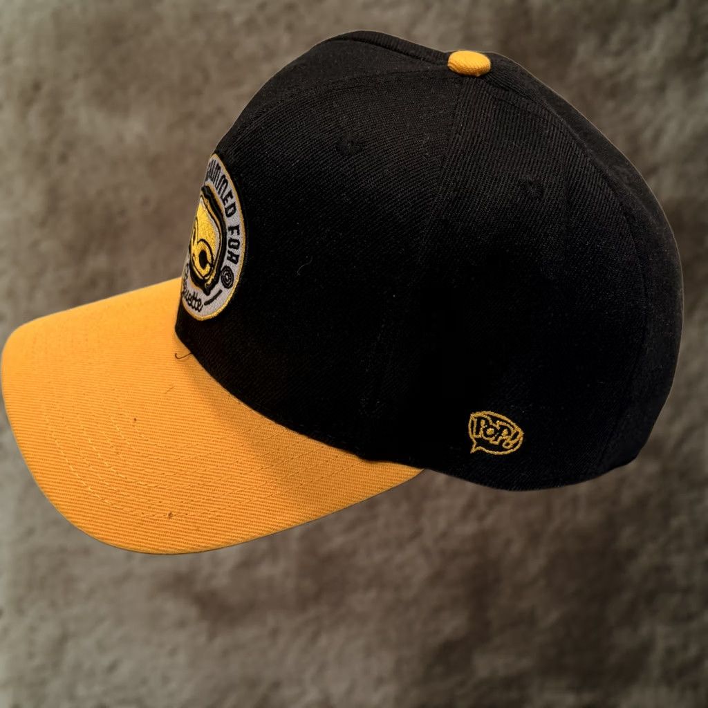 Vintage Funko Star Wars C-3PO Hat Cap Snap Back Mens Black Yellow Programmed Etiquette Cap Size ONE SIZE - 1 Thumbnail
