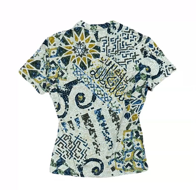 Kenzo KENZO 1990s slanted lapel porcelain block patchwork top Size S / US 4 / IT 40 - 2 Thumbnail