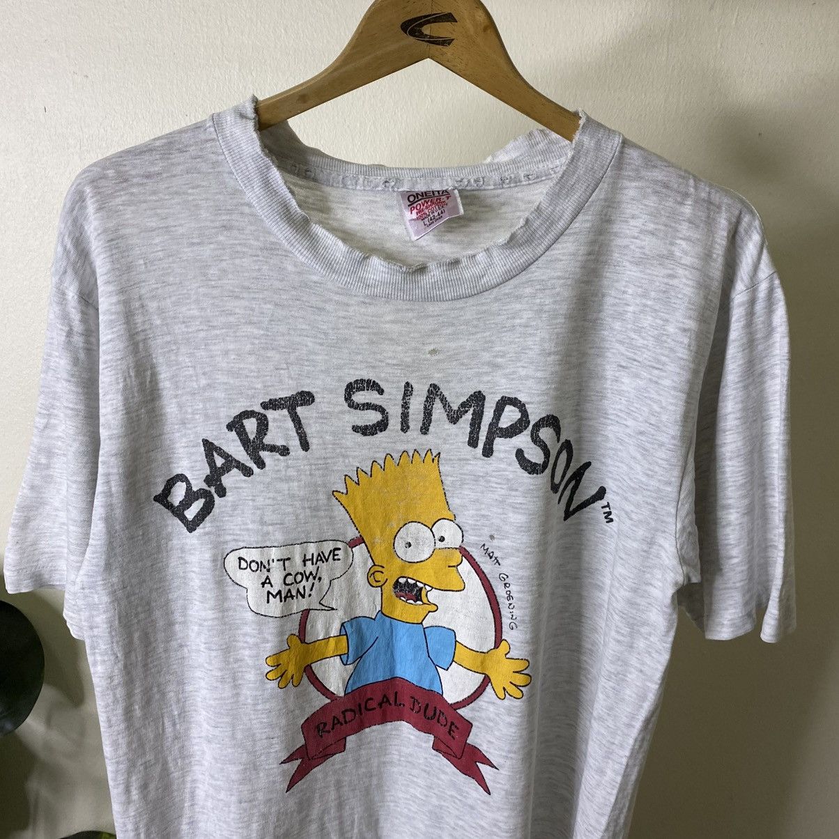 The Simpsons Vintage 1990s The Simpsons Distressed T Shirt Size US M / EU 48-50 / 2 - 2 Thumbnail