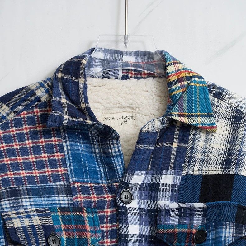 Greg Lauren greg lauren Men's plaid lamb wool jacket 2506-Nextarrow Size US M / EU 48-50 / 2 - 2 Thumbnail
