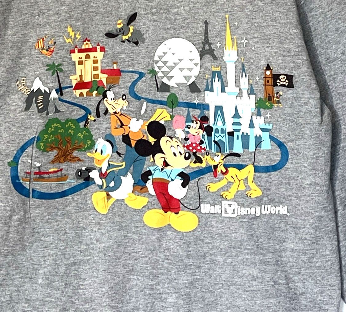 Disney Disney Worlds Mickey Mouse Friends Zip Hoodie Sweatshirt Size US L / EU 52-54 / 3 - 9 Thumbnail