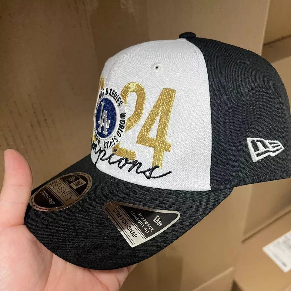 New Era Los Angeles LA Dodgers Hat 2024 Champions Stretch Snap Back Size ONE SIZE - 2 Thumbnail