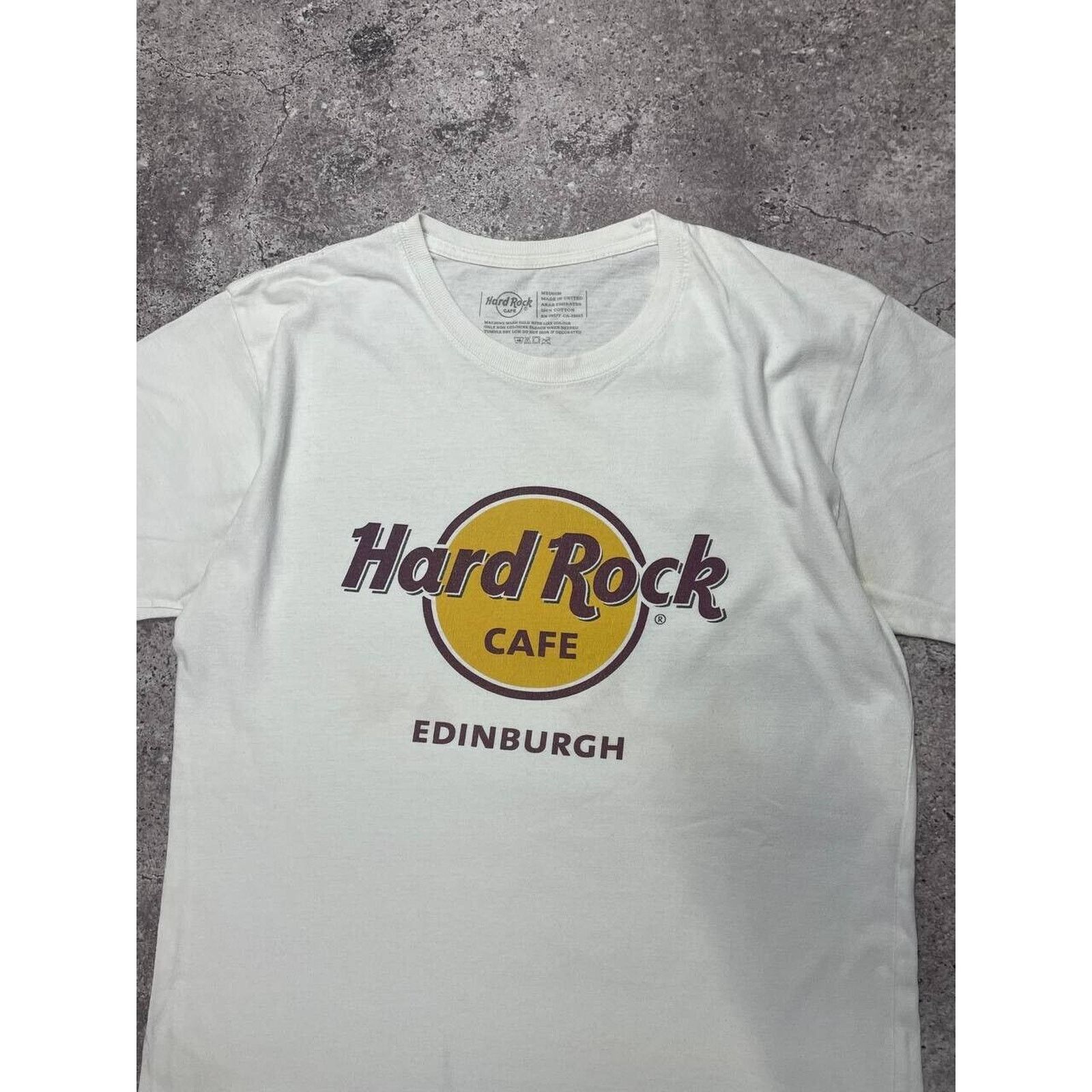 Hard Rock Cafe × Vintage Hard Rock Cafe Edinburgh T-Shirt S White Skyline Music Fan Size US S / EU 44-46 / 1 - 2 Thumbnail