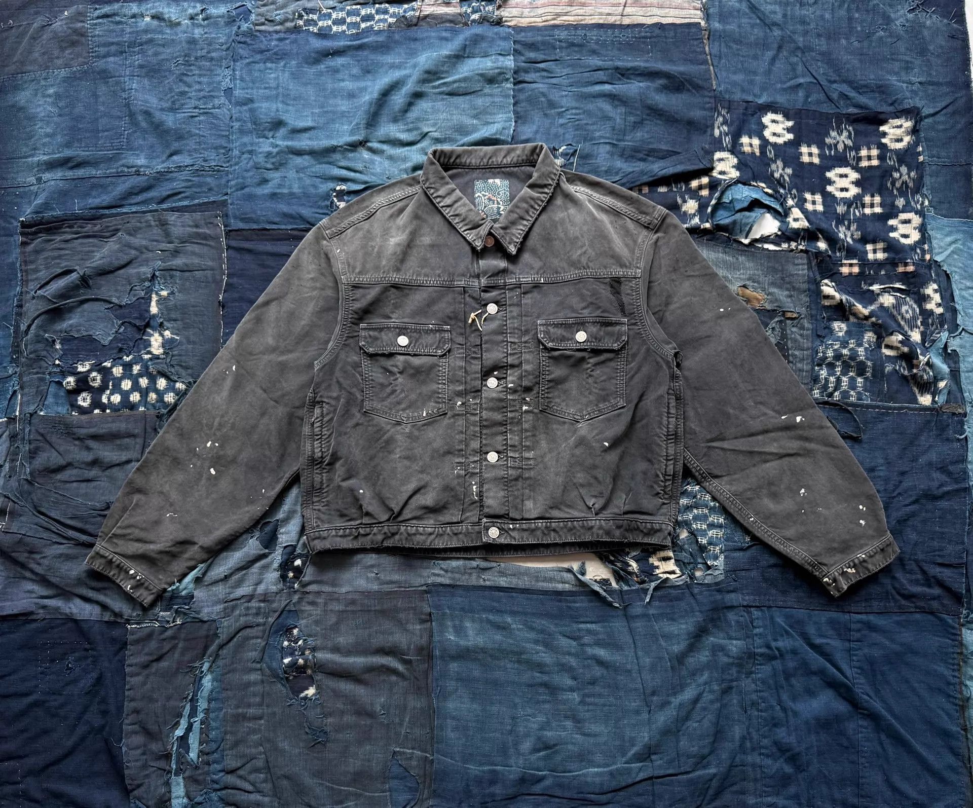 Visvim VISVIM 26SS ICT 101X G.CORDS CRASH BLK Wash Ink Splat Cut JKT Size US XL / EU 56 / 4 - 1 Thumbnail