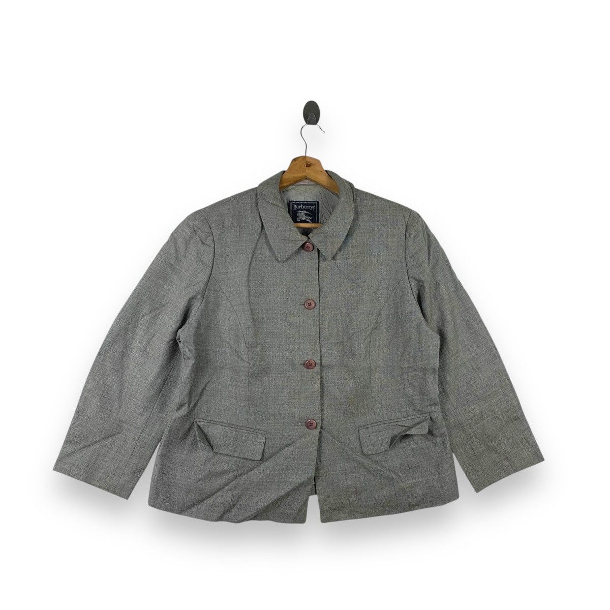 Burberry Vintage BURBERRY LONDON PRORSUM Grey Classic Blazer Sport Size M / US 6-8 / IT 42-44 - 1 Thumbnail