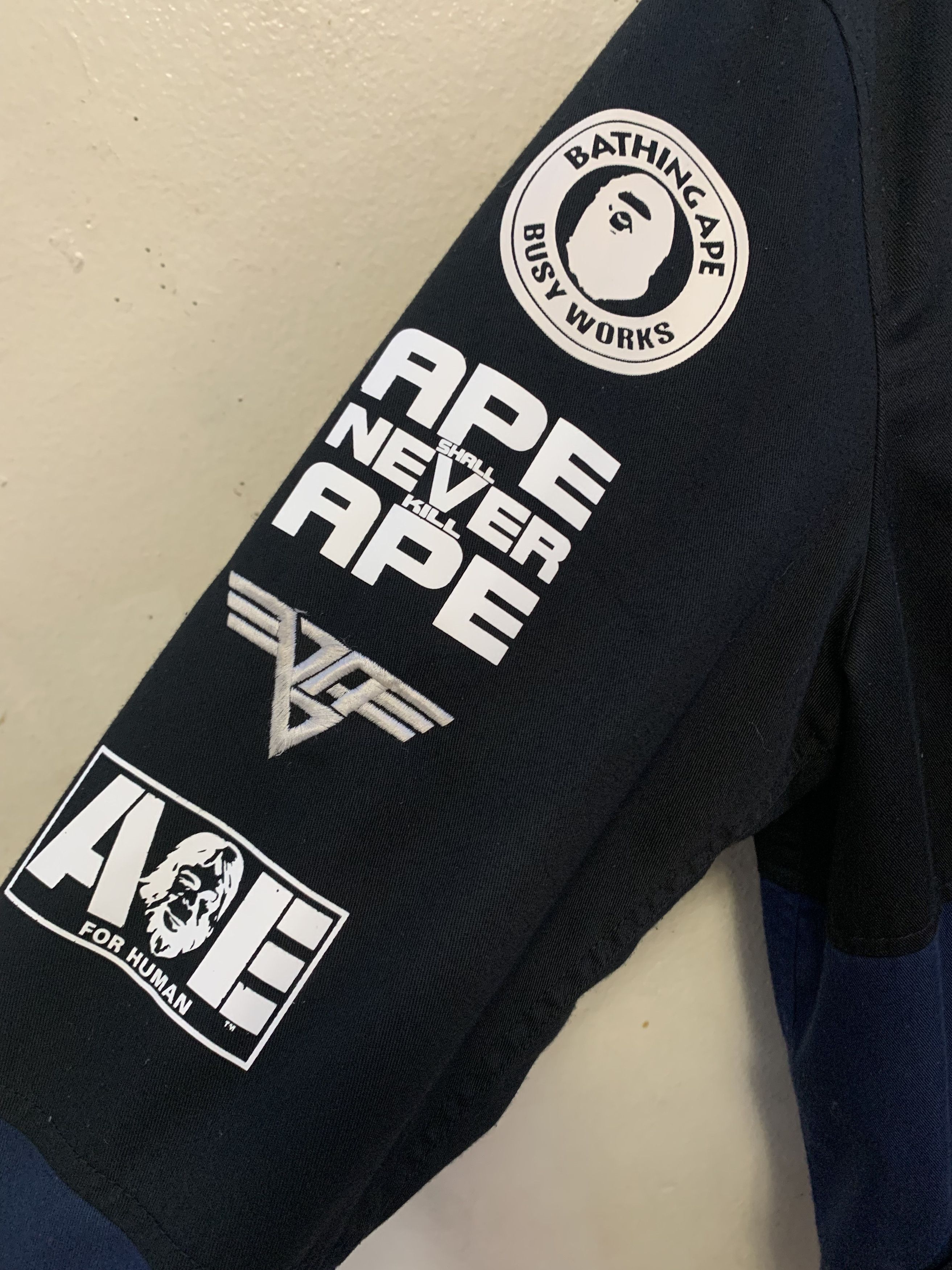 Bape BAPE Racing Jacket ⊛ BLK/BLU/WHT ⊛ Lk Nw/Gntly Usd Size US M / EU 48-50 / 2 - 4 Thumbnail