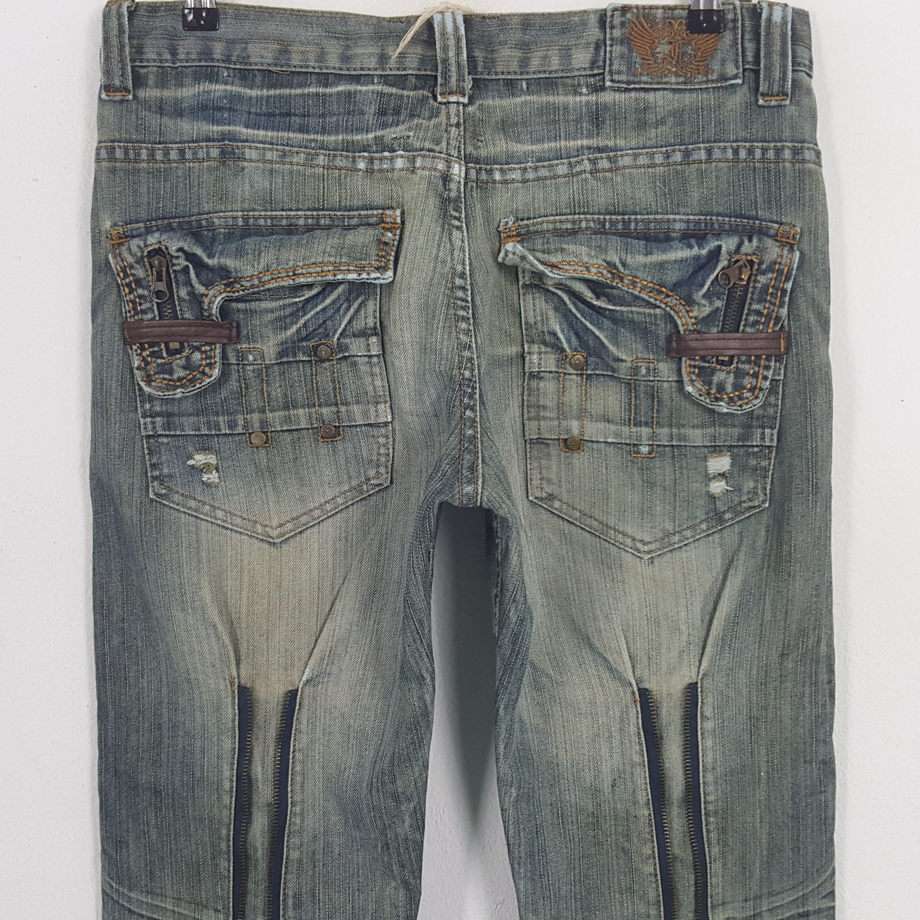 If Six Was Nine × Vintage Vintage Focus USA American Double Knee Bikers Denim Jeans Size US 32 / EU 48 - 5 Thumbnail