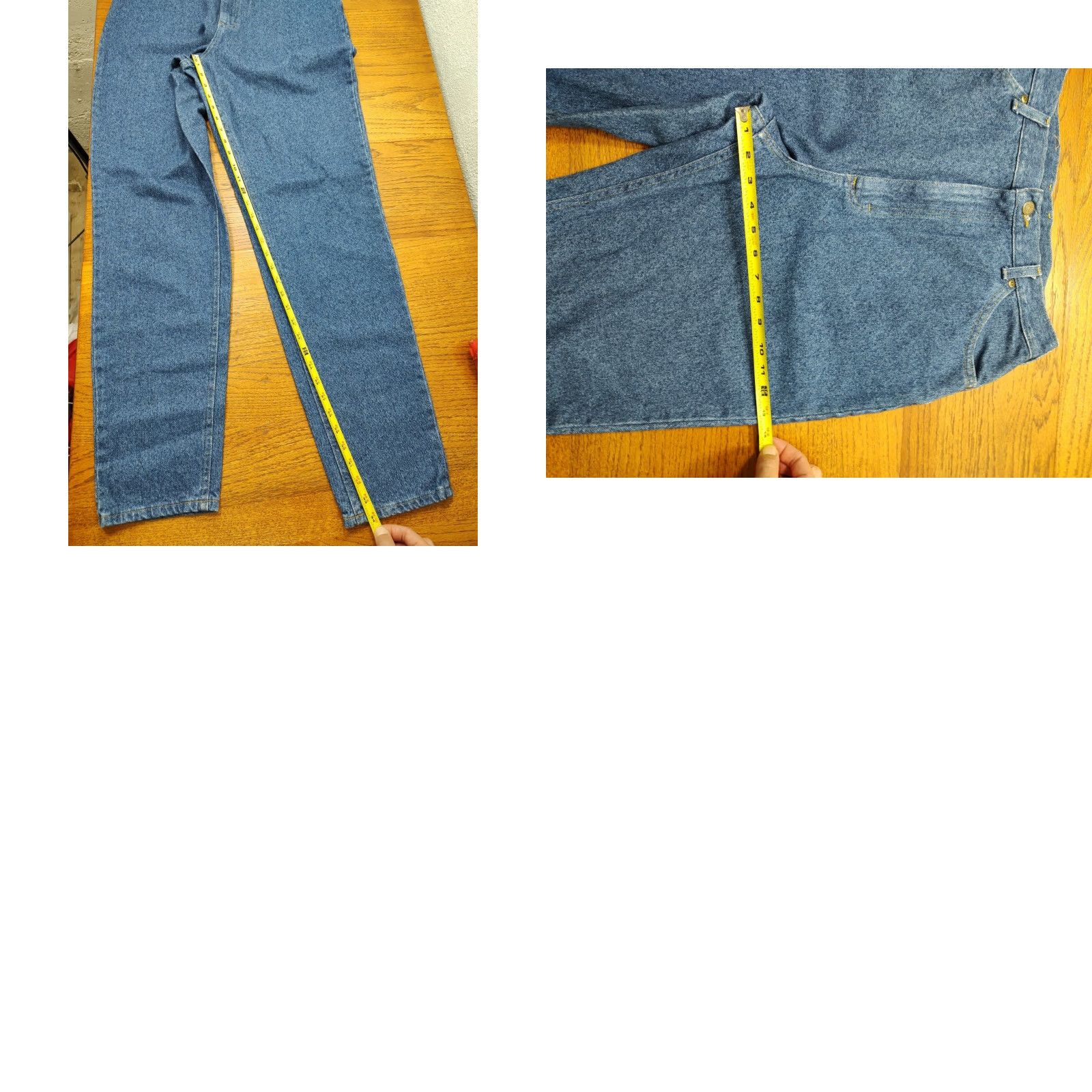 Lee VINTAGE Lee Jeans Womens 16 Long Blue Pepper Wash Relaxed Tapered Ankle 5-Pocket Denim Stretch Size 38" / US 16 / IT 52 - 9 Thumbnail