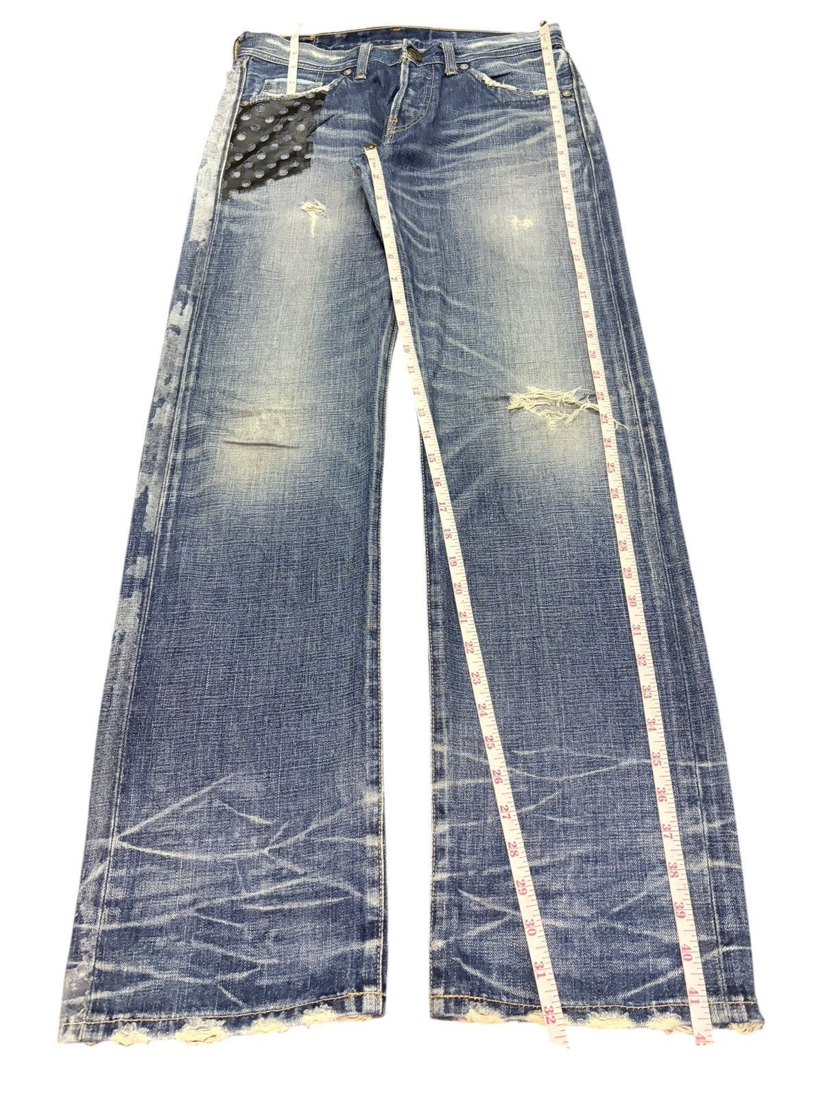 Levi's Vintage 90s Levis 705 Selvedge Distress Loose Jeans Size US 30 / EU 46 - 7 Thumbnail