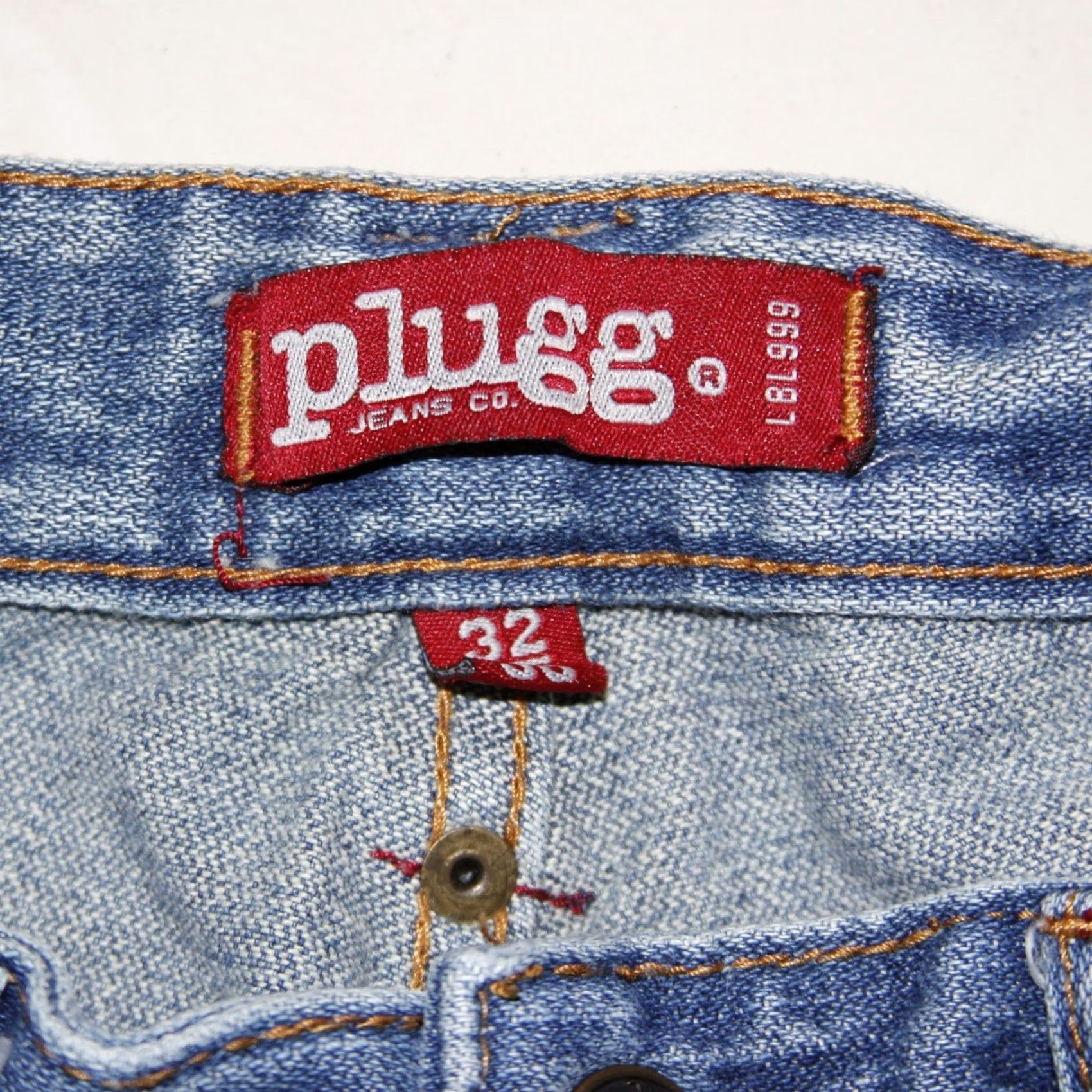 CO VINTAGE Plugg Jeans Co Womens Light Wash Jeans Size 32 Retro 100% Cotton Jeans Blue Size 24" / US 00 / IT 34 - 6 Thumbnail