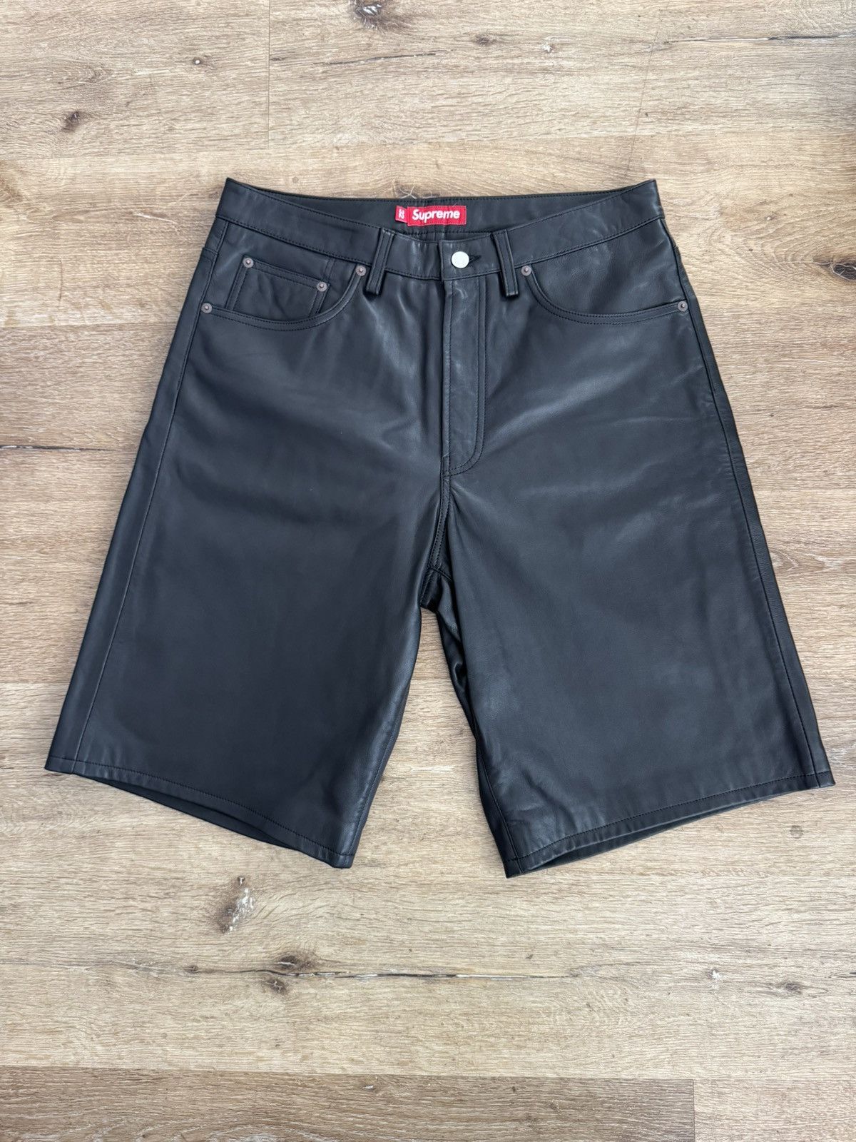 Supreme Flames Jacquard Baggy Denim Short Washed Indigo