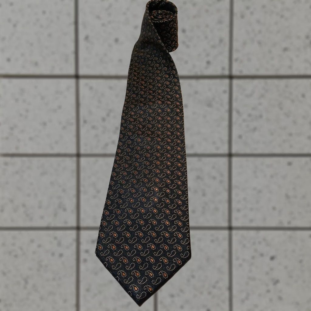 Jos. A. Bank Jos. A. Bank Executive Collection Silk Necktie Black Geometric Pattern Tie Mens Classic 57"-60" Silk Size ONE SIZE - 1 Thumbnail