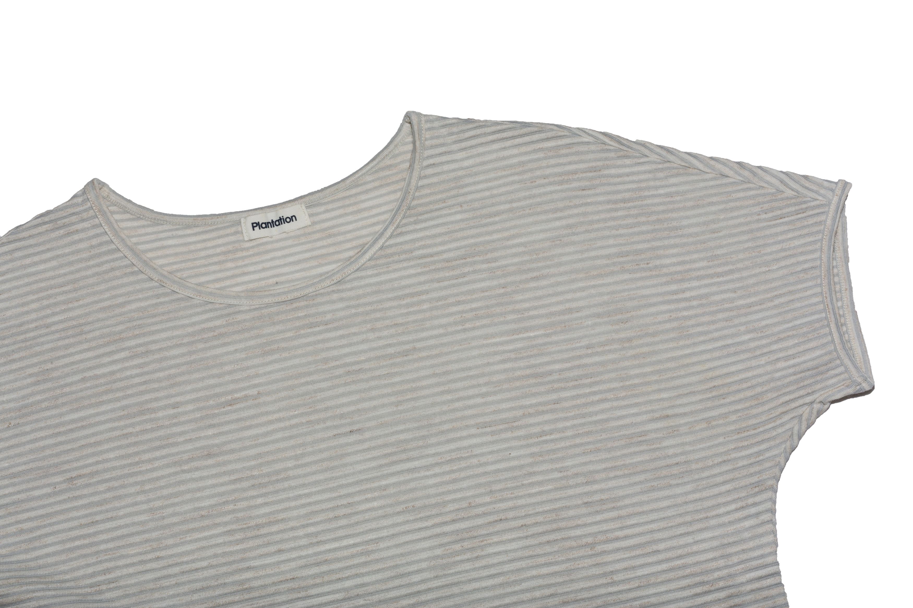 Issey Miyake Tonal Ribbed 3D S/S Dress Top Size M / US 6-8 / IT 42-44 - 3 Thumbnail