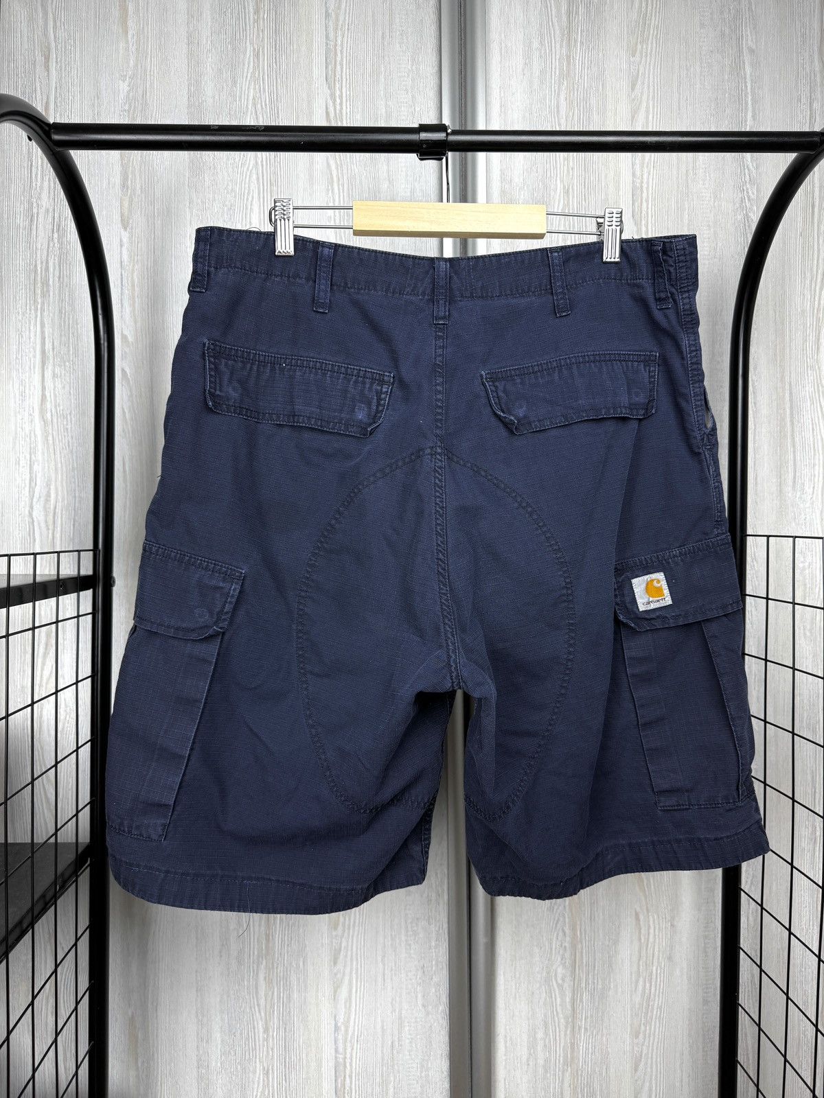 Carhartt Wip Carhartt WIP Dark Blue Cargo shorts Size US 34 / EU 50 - 6 Thumbnail