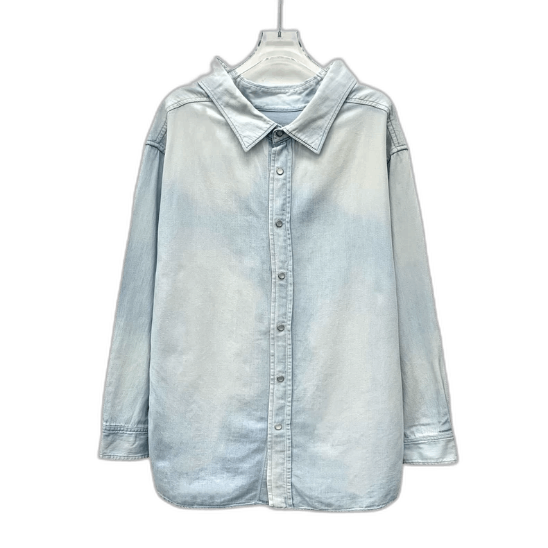 Balenciaga Balenciaga Light Blue Long Sleeve Button-Up Shirt Size XXS / US 00 / IT 34 - 1 Thumbnail
