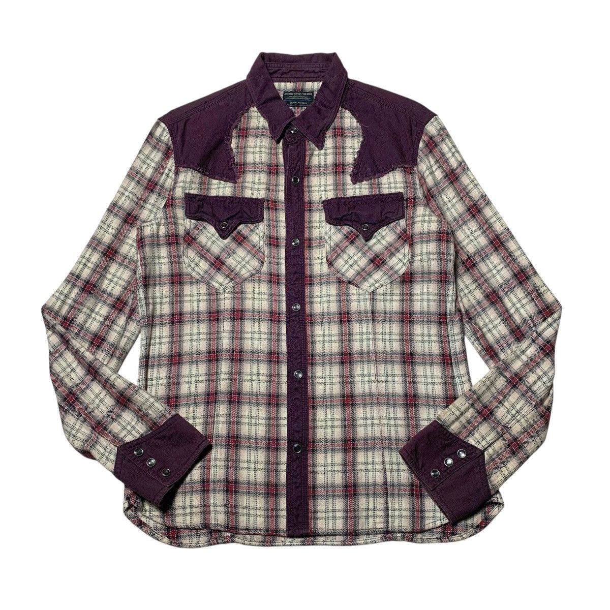 Japanese Brand Western Style Vtg Nicole Club For Men Plaid Flannel Shirt Size US M / EU 48-50 / 2 - 1 Thumbnail